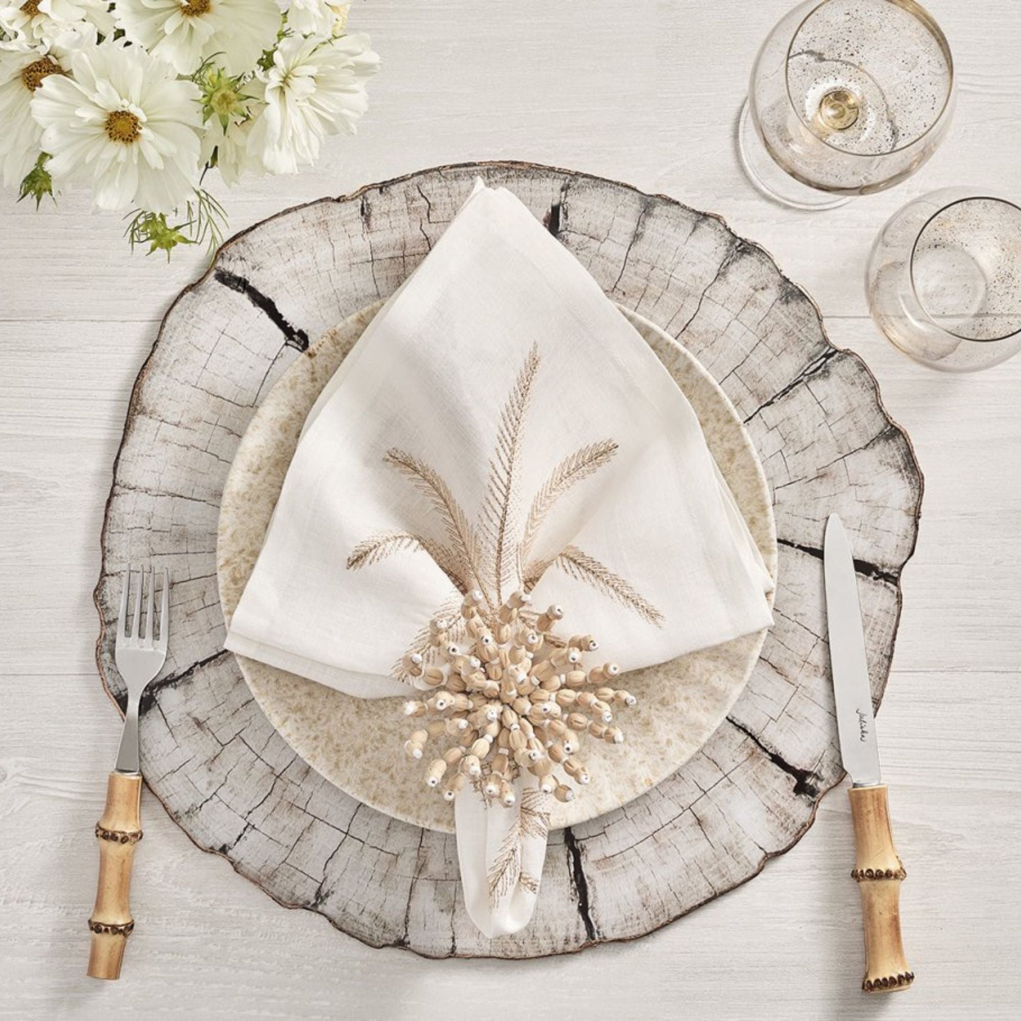 Birch Placemat in Ivory & Natural - Set of 4