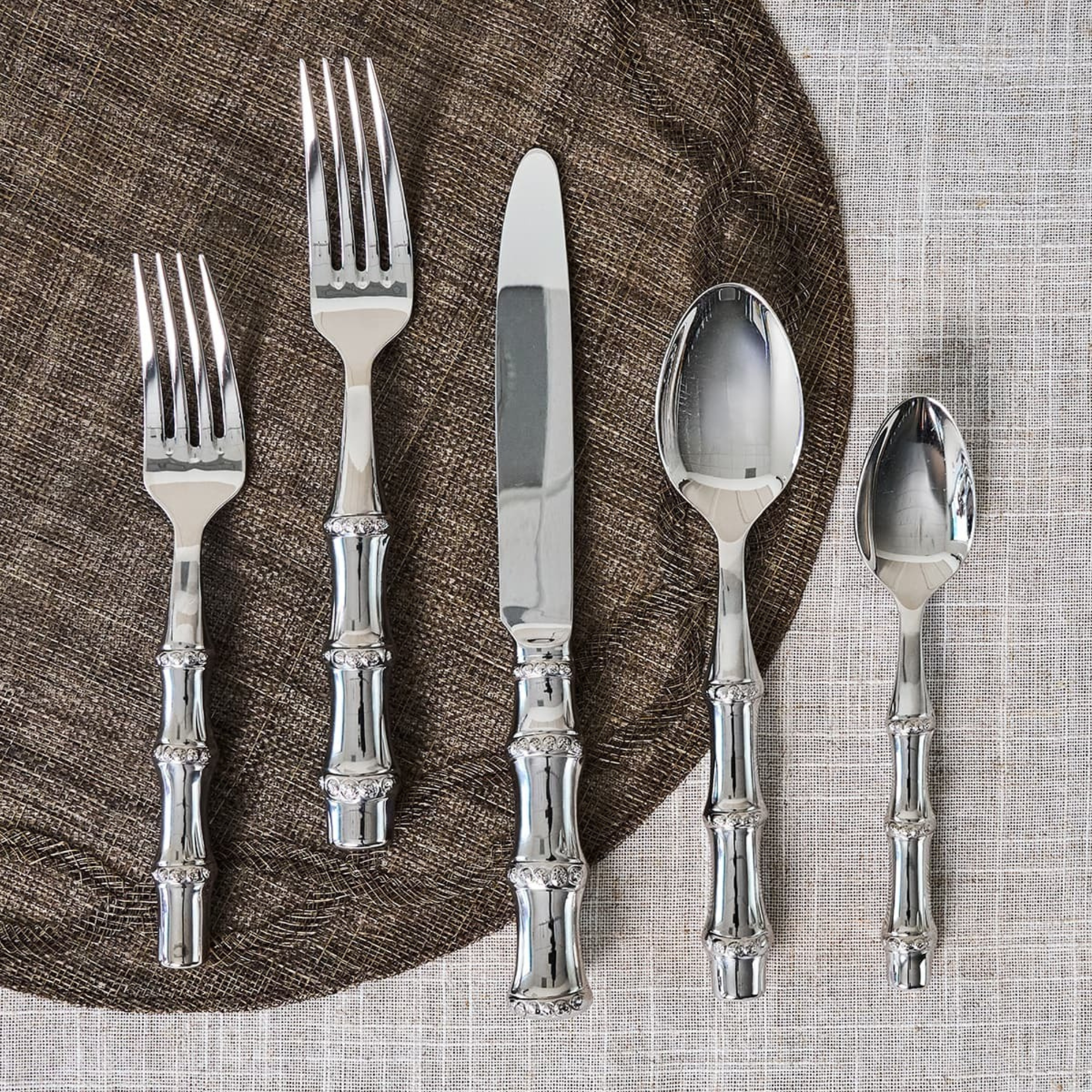 Bamboo 5 Piece Place Setting - Polished