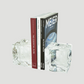 Cube Crystal Bookend Pair
