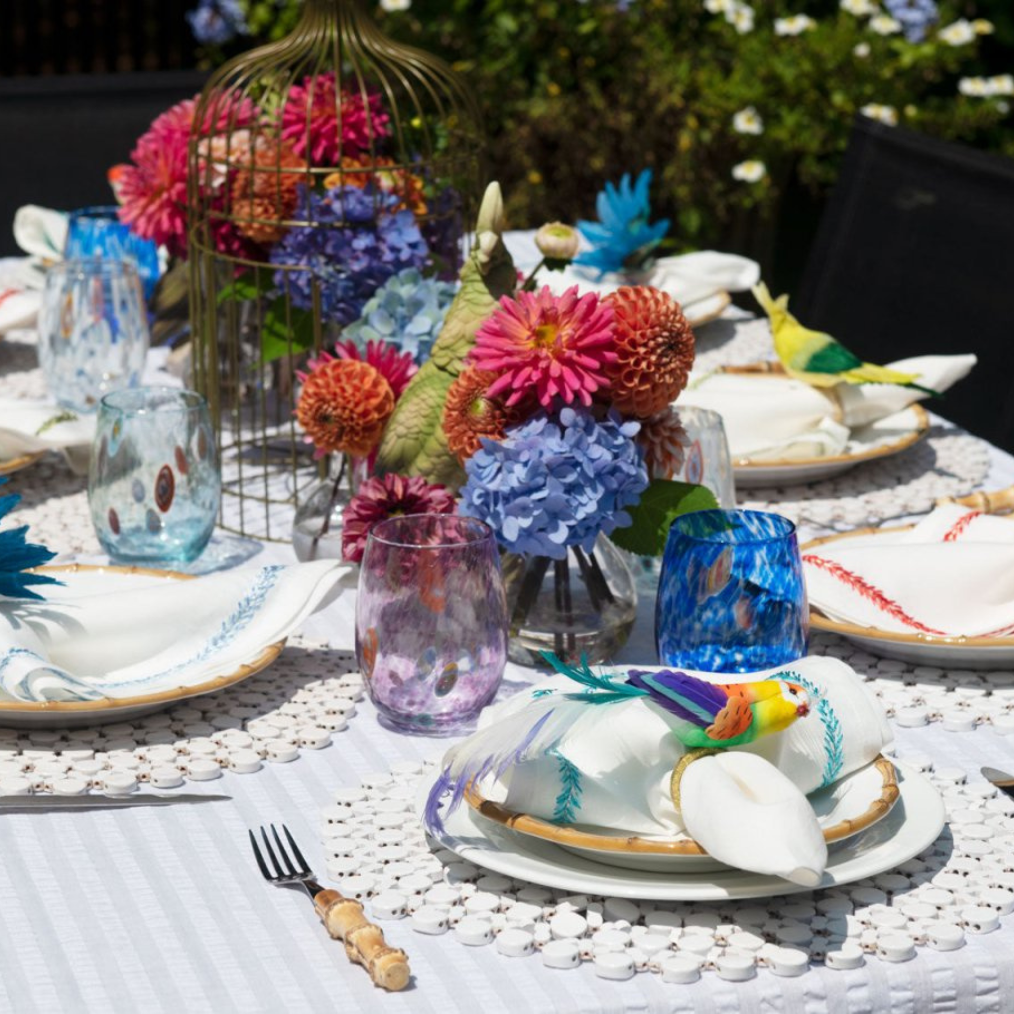 Bamboo White Placemats - Set of 4