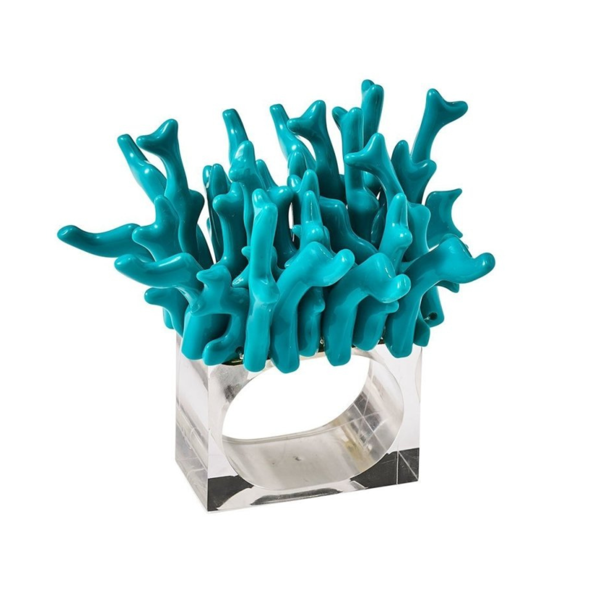 Amalfi Napkin Rings in Turquoise - Set of 4