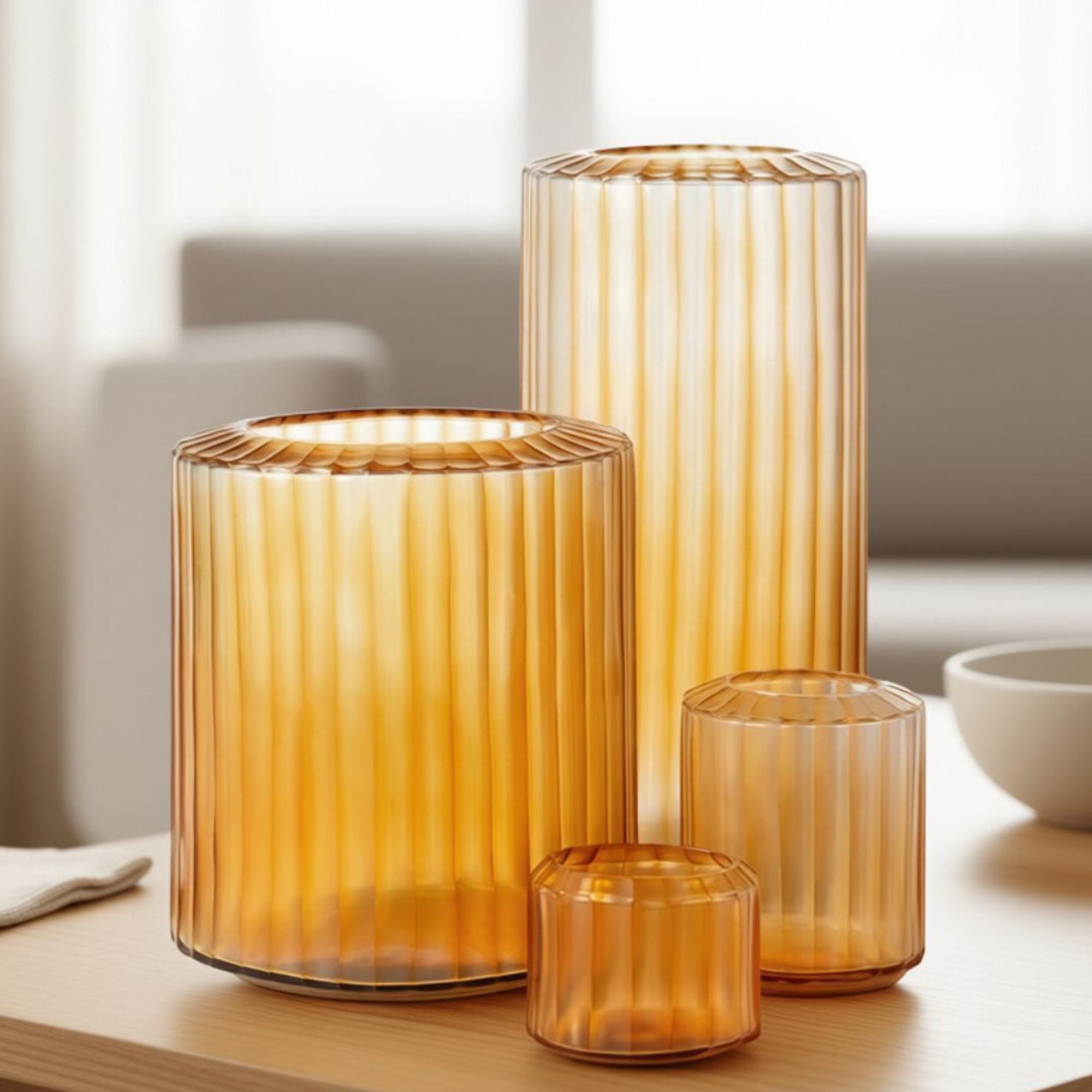 Omar Vase - Clear / Gold