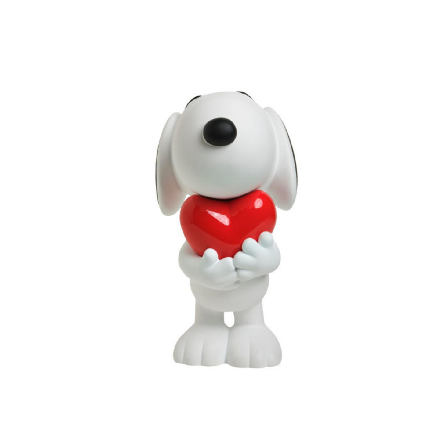 Original Snoopy Heart Sculpture with a Red Heart