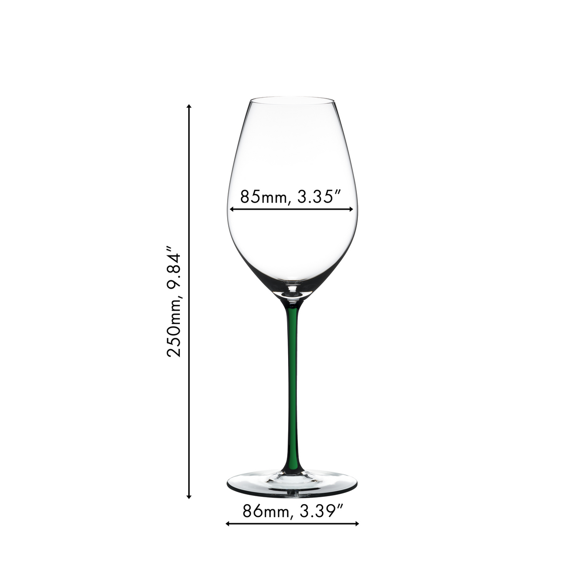 Fatto A Mano Champagne Wine Glass in Green