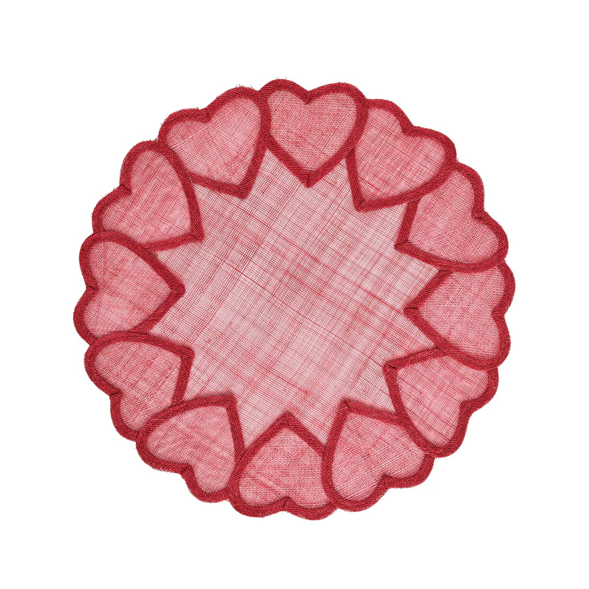 Heart Placemat in Pink - Set of 4