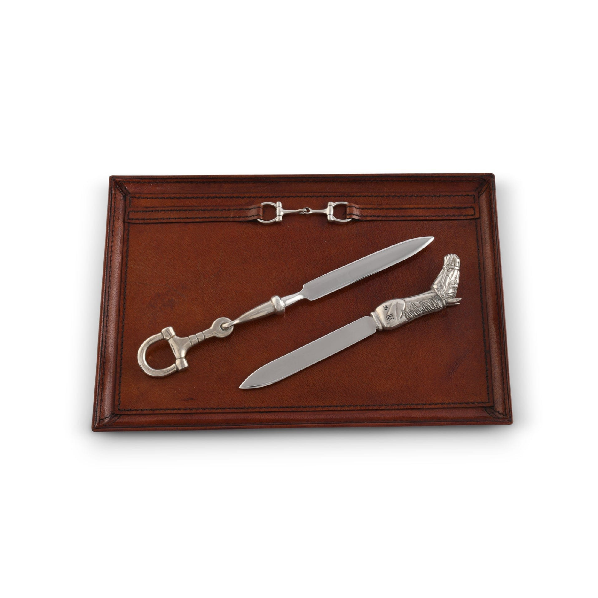 Equestrian Bit Leather Catchall Tray