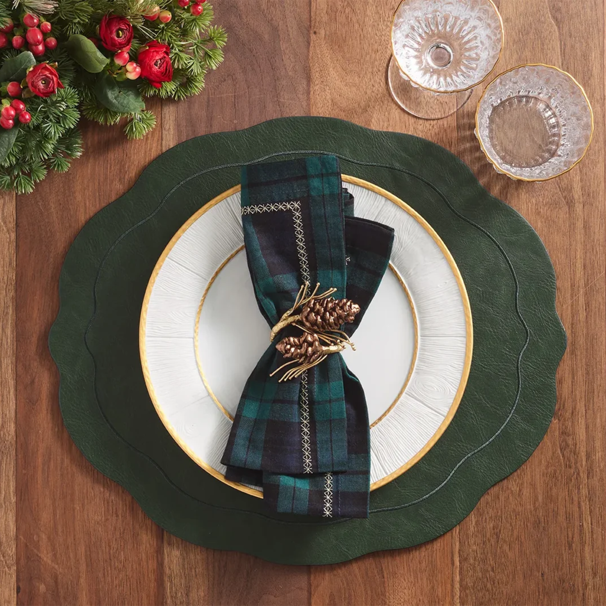 Watchplaid Napkin in Blue & Green - Set of 4