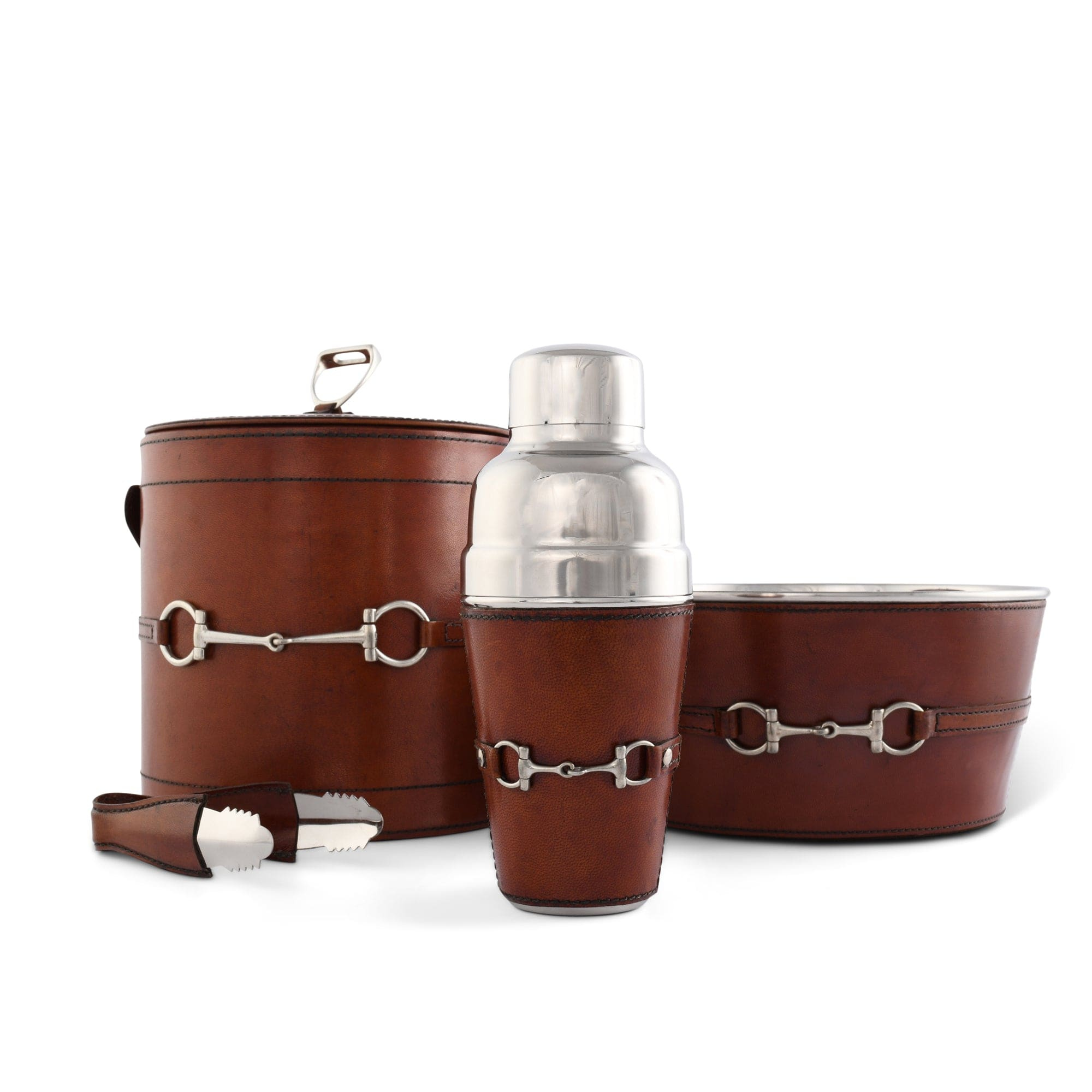 Equestrian Bit Leather Cocktail Shaker