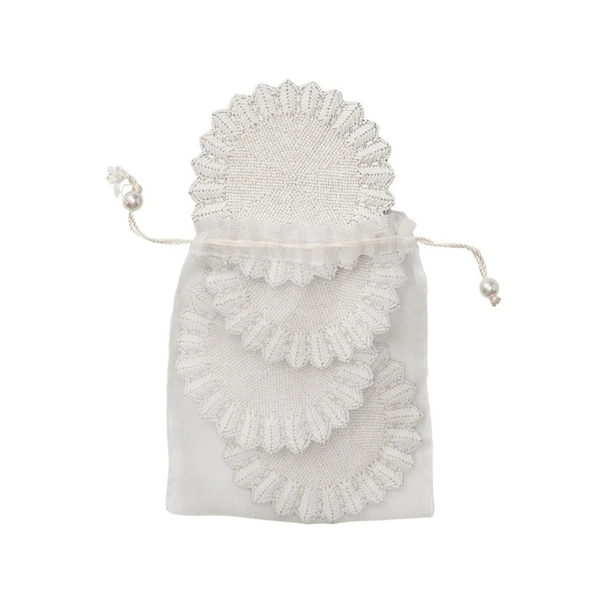 Lumina Coasters in White - Set of 4