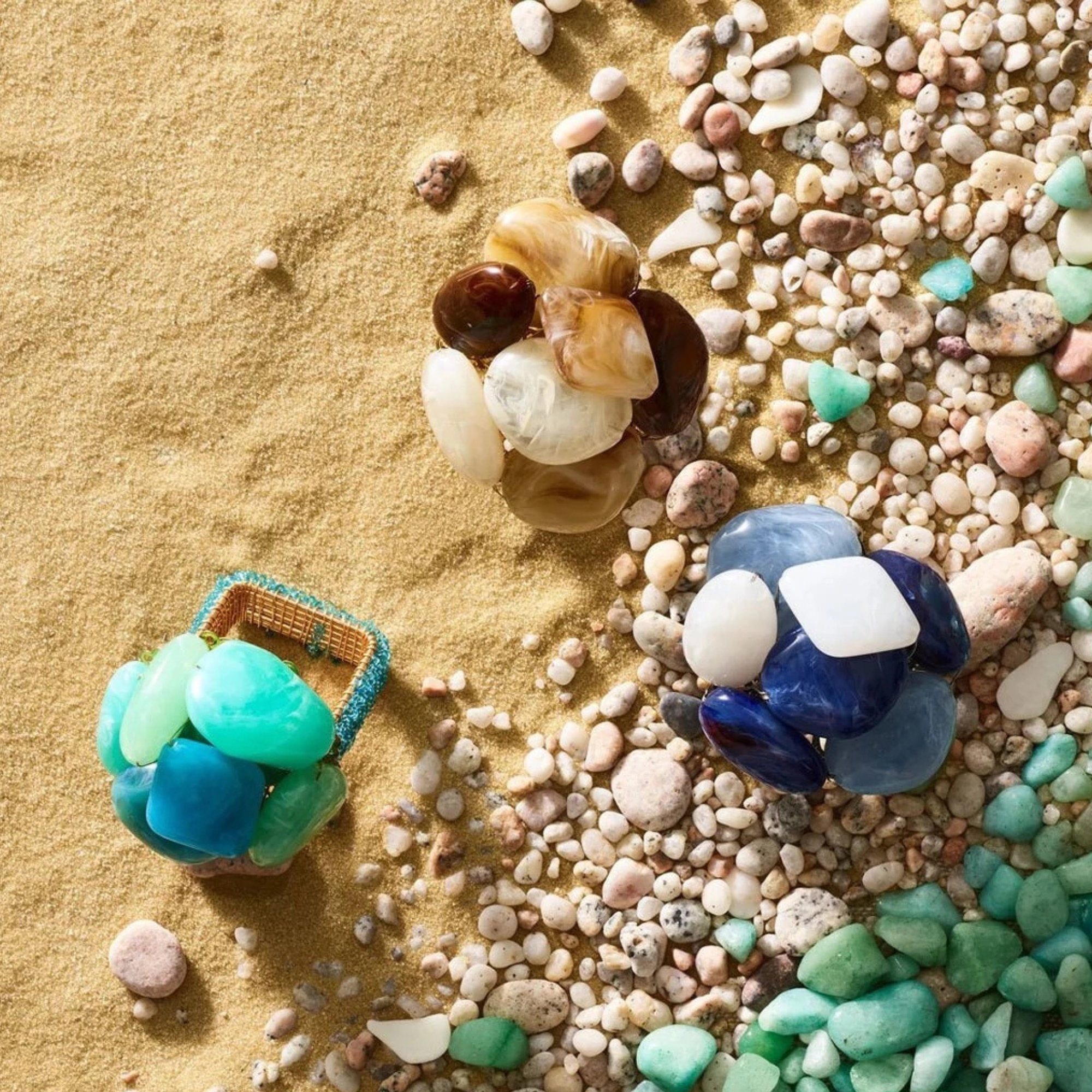Sea Stone Napkin Rings - Set of 4
