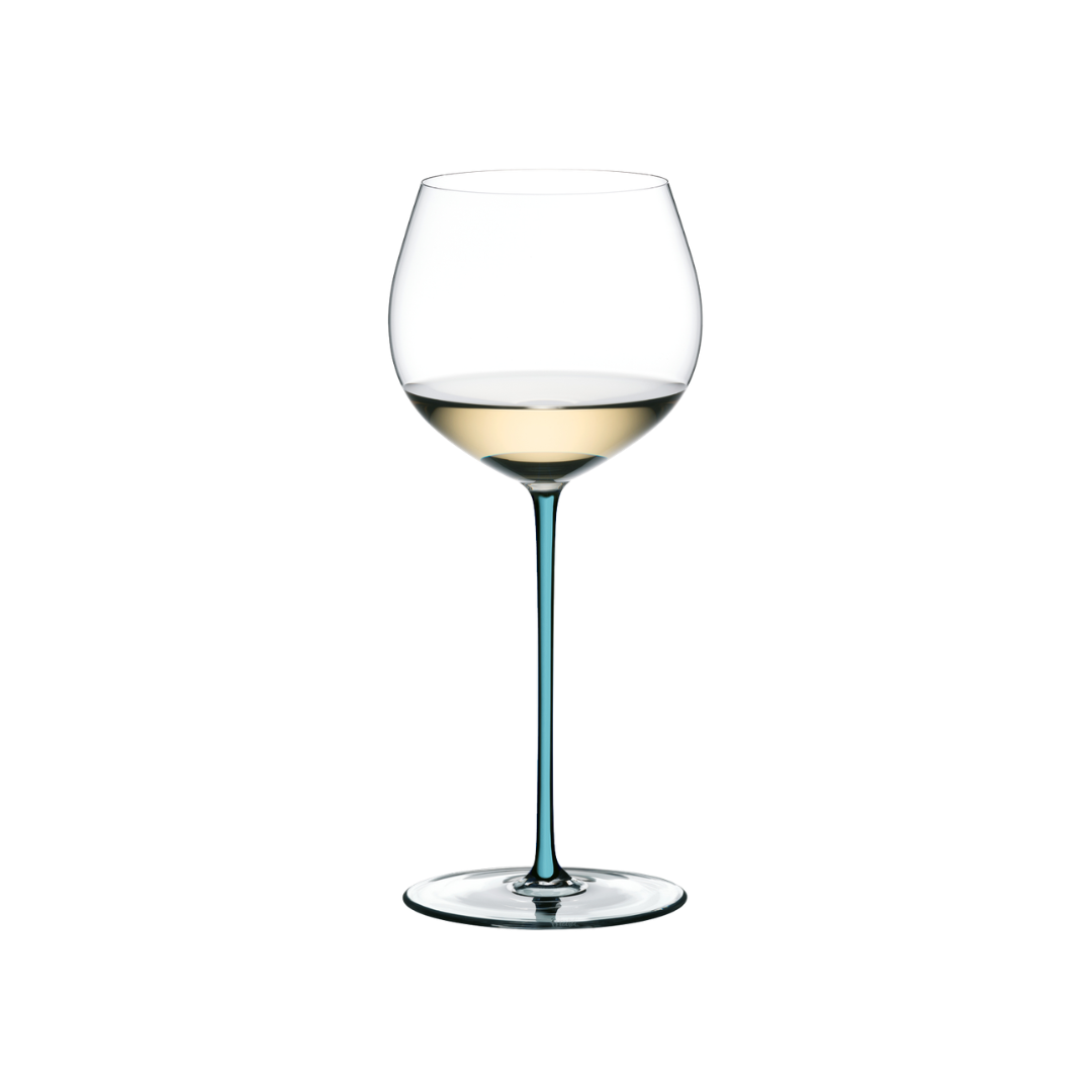 Fatto a Mano Oaked Chardonnay Wine Glass in Turquoise