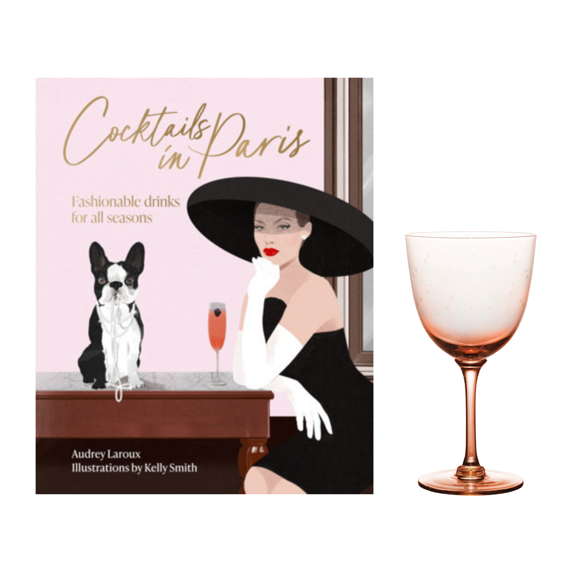 Cocktails in Paris & Rosé Wine Glass Set