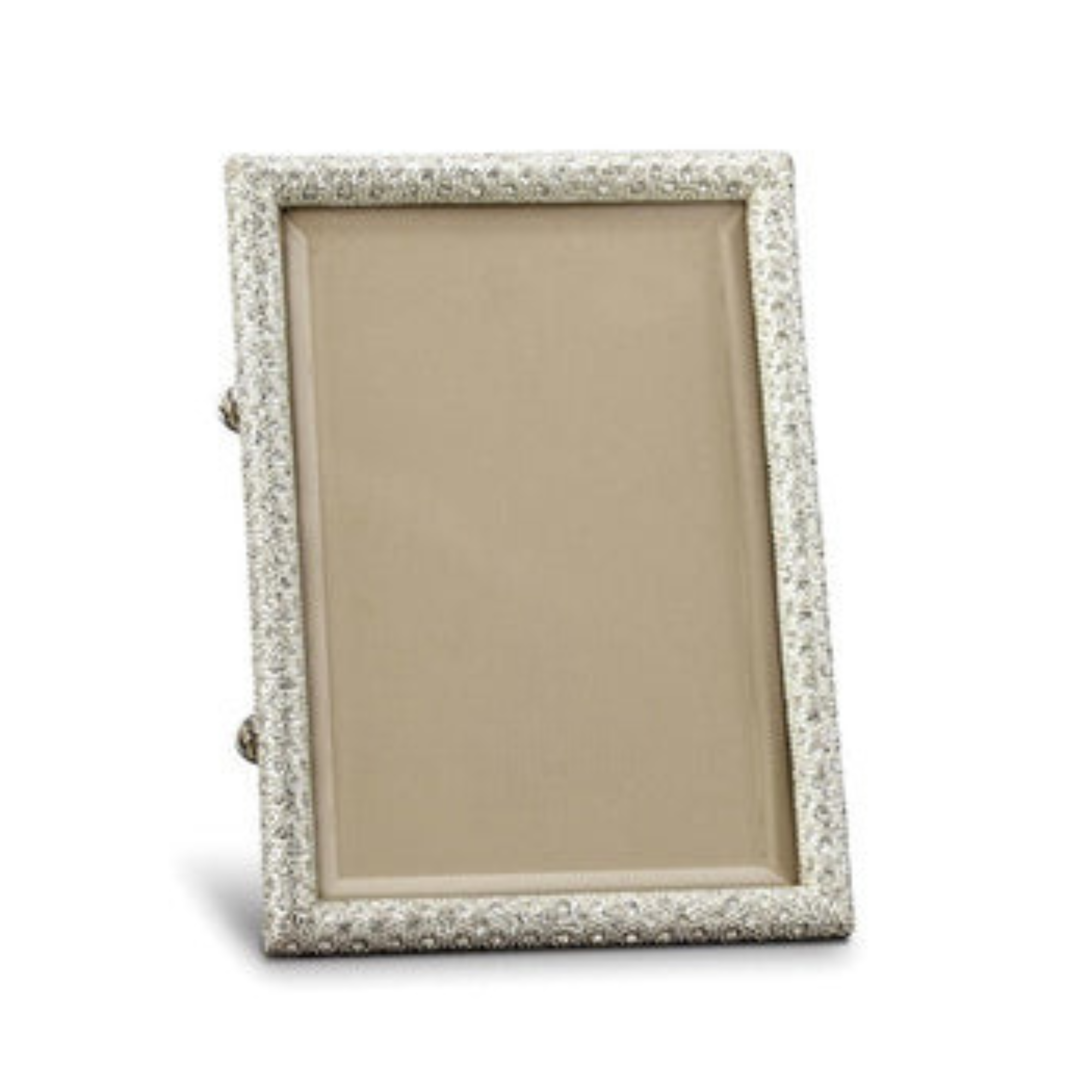 Platinum Rectangular Pave Frame