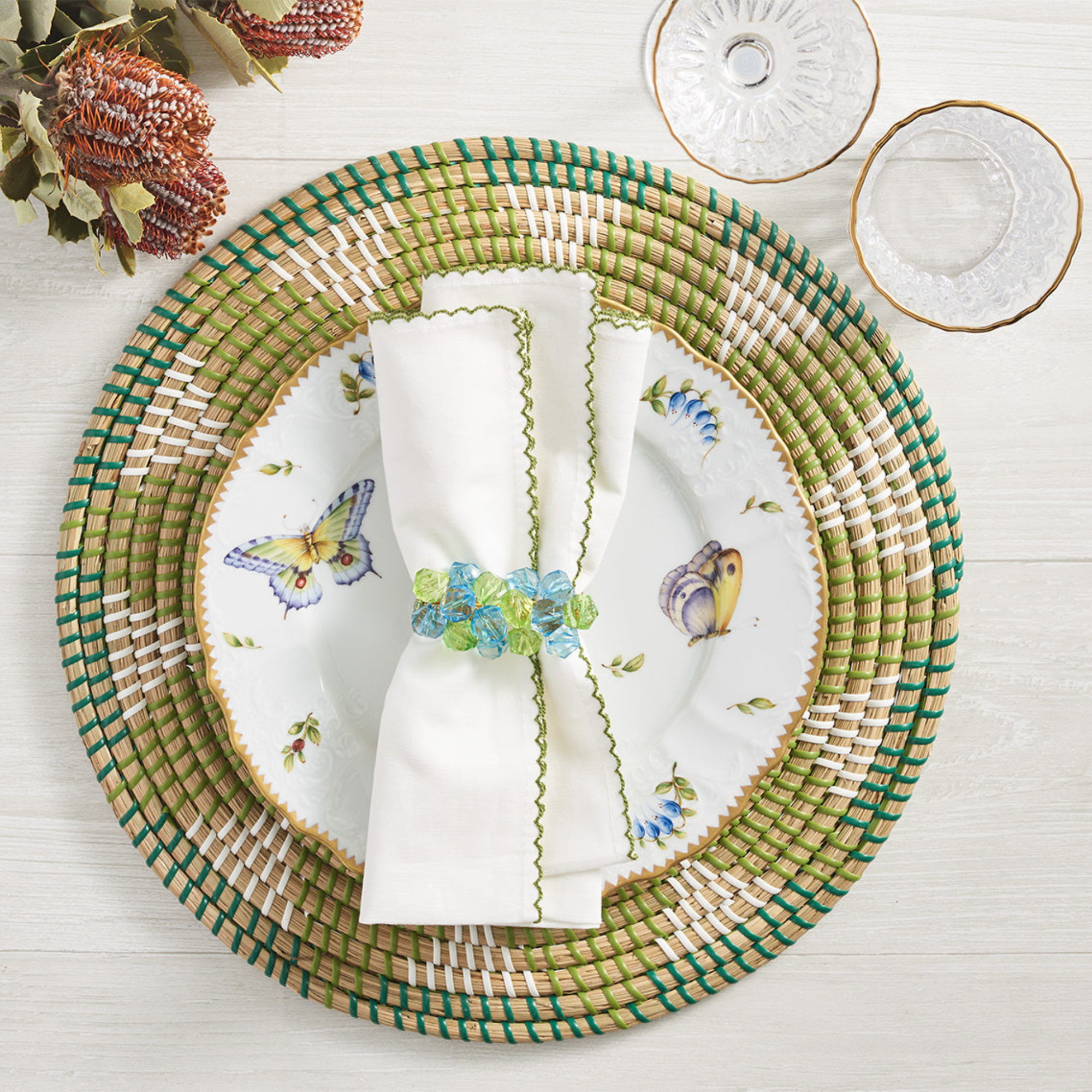 Majorelle Placemats in Green - Set of 4