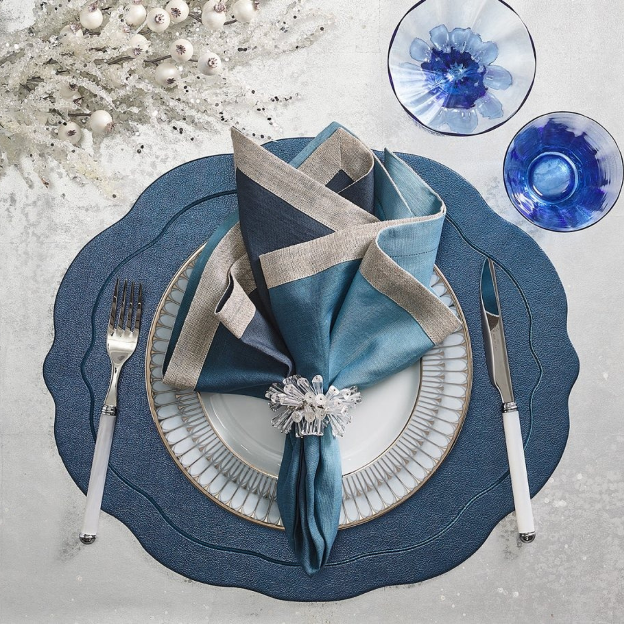 Dazzle Napkin Ring in Crystal - Set of 4