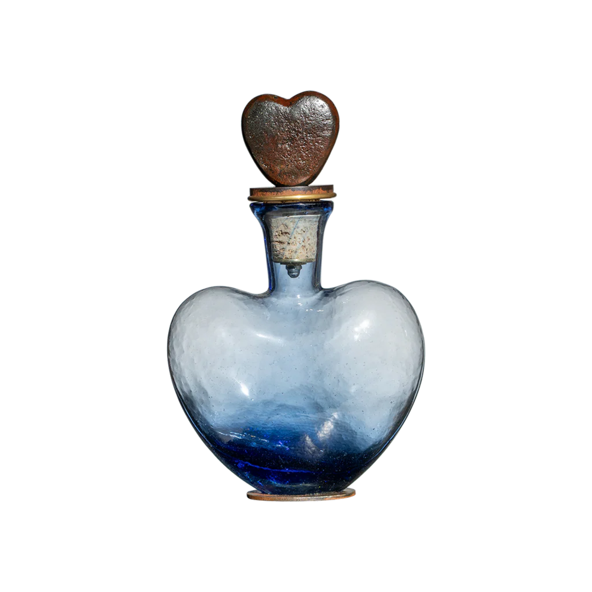 Dos Corazones Heart Decanter in Azure