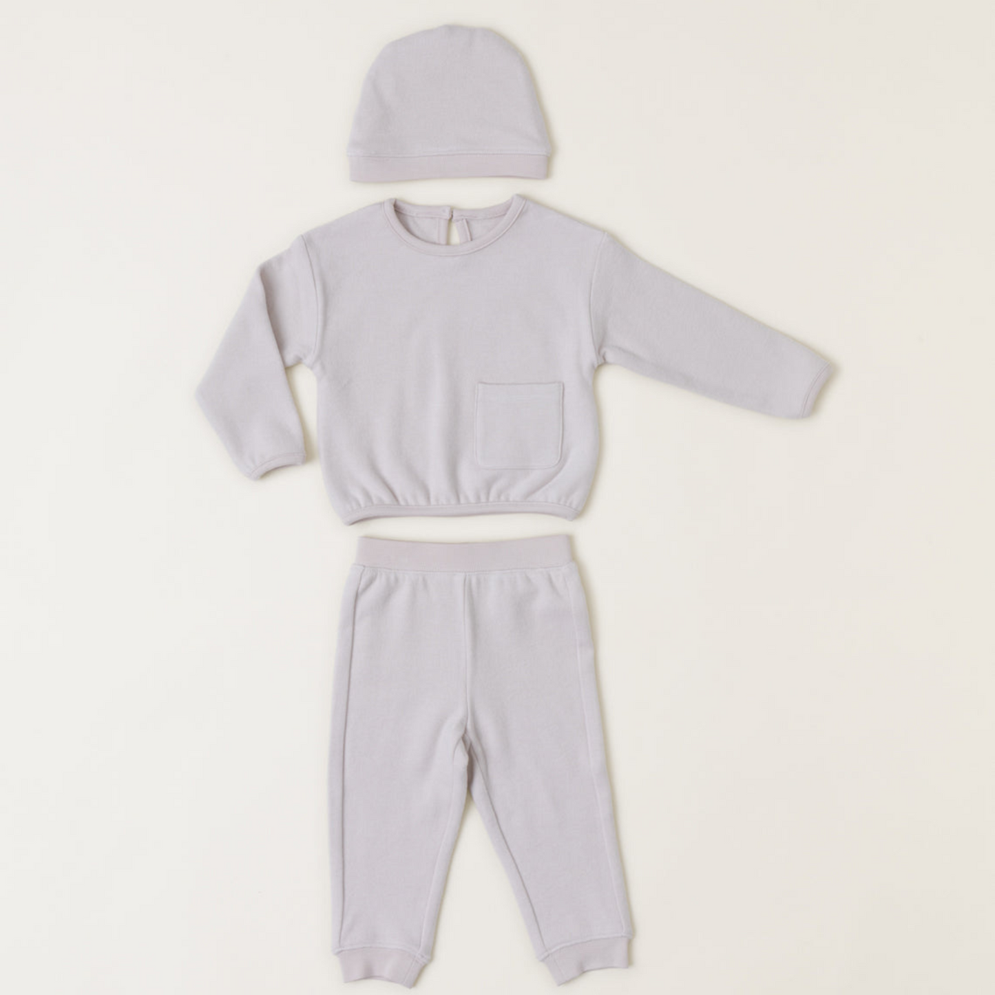 Malibu Collection Brushed Fleece Baby Sweats Set Bundle