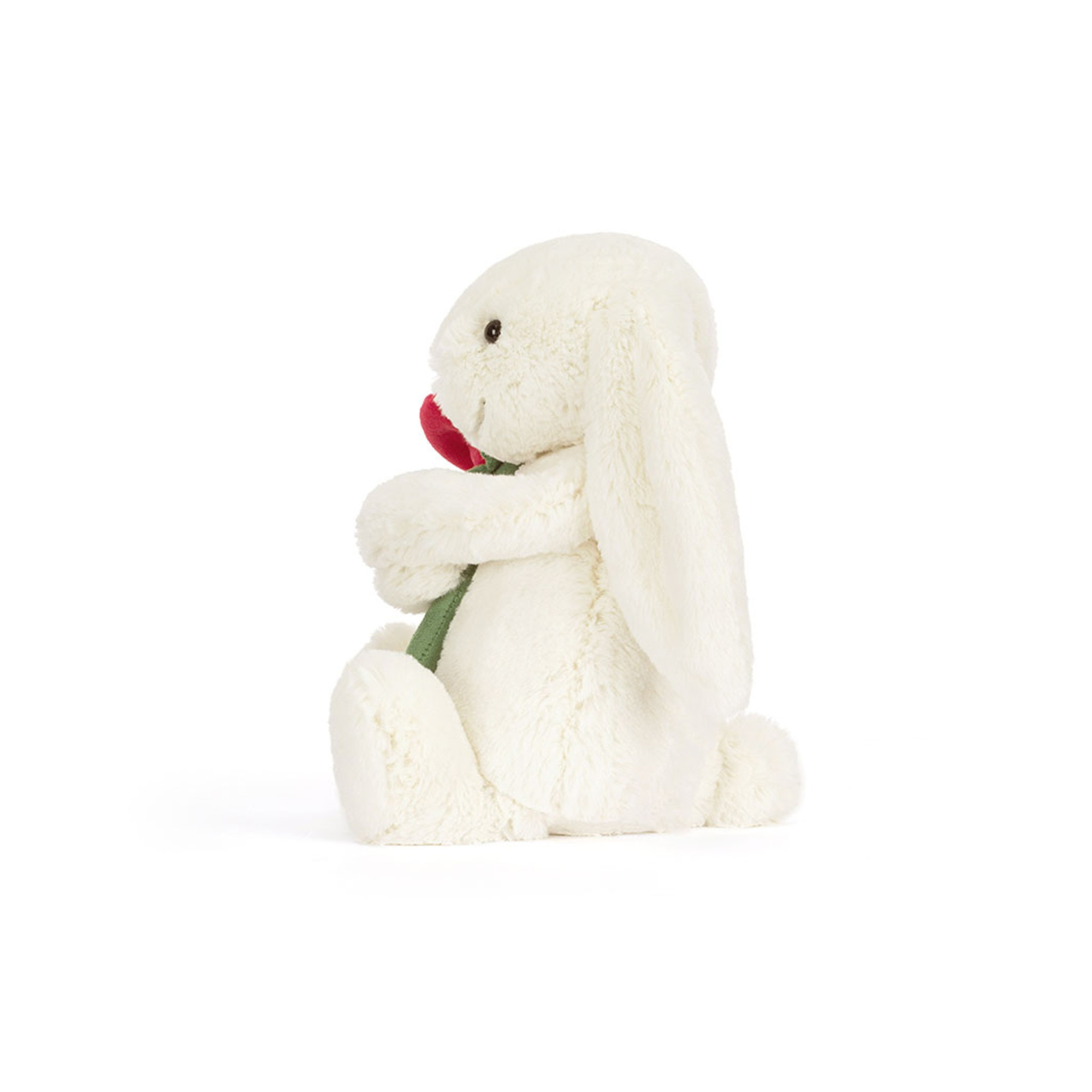 Cream Bunny with Rose