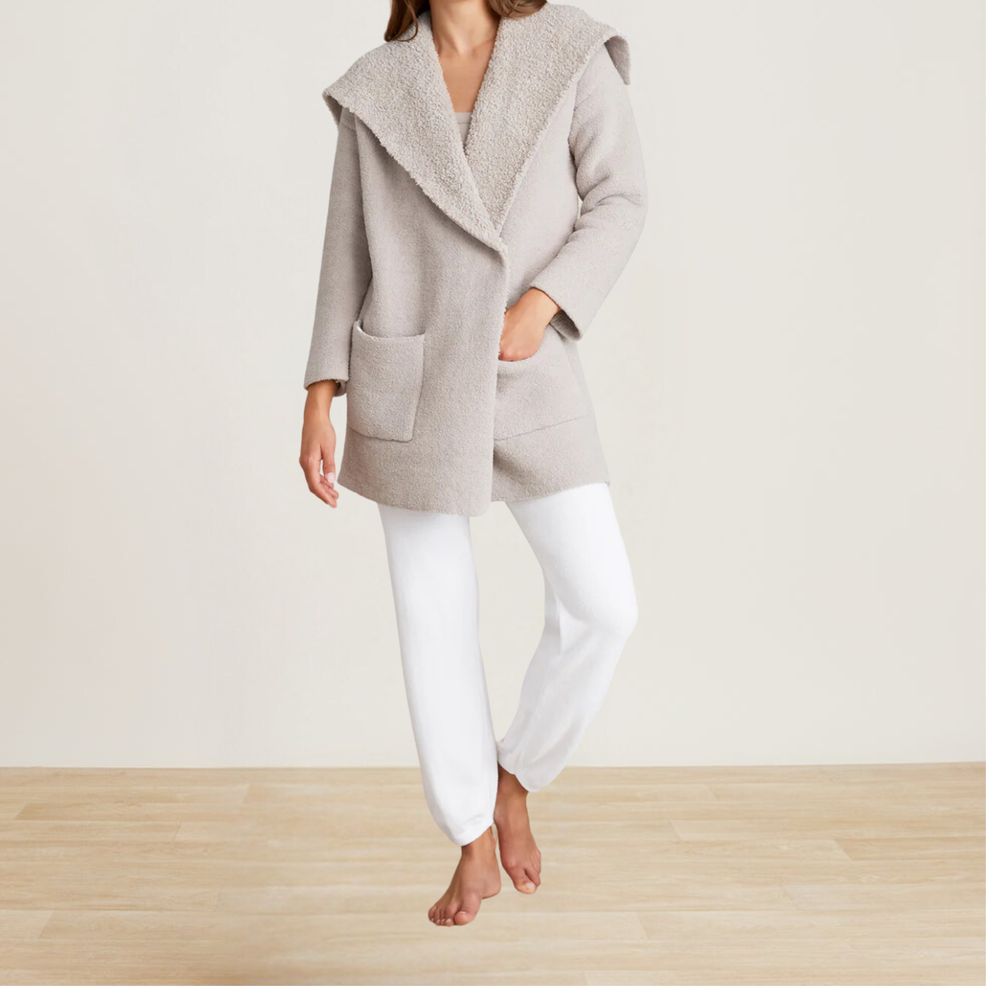 CozyChic Shearling Drape Car Coat