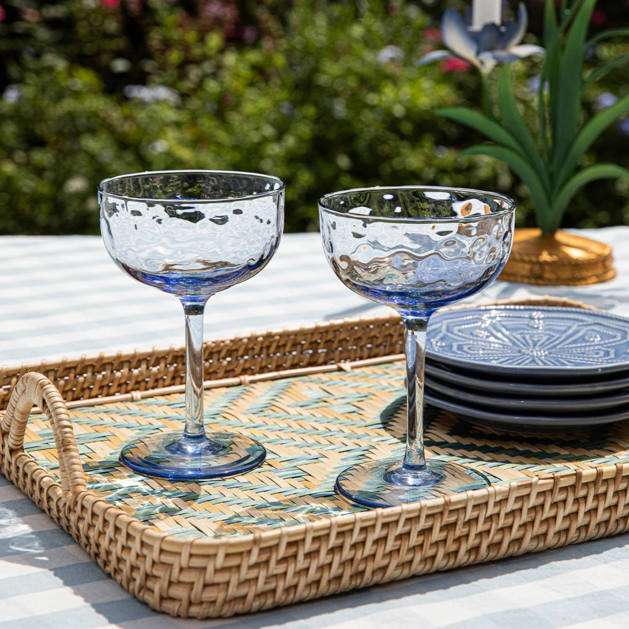 Puro Cocktail Coupe in Chambray - Set of 2