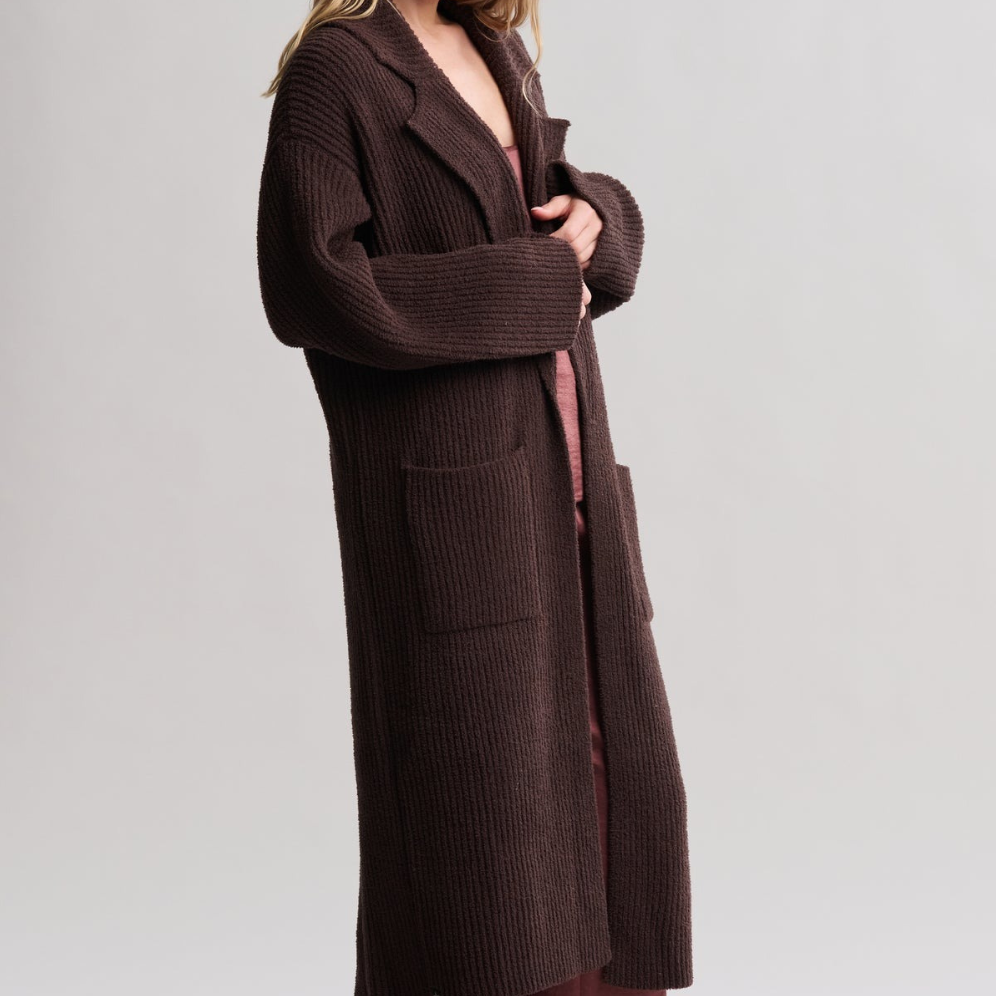 CozyChic Cotton Rib Long Coat
