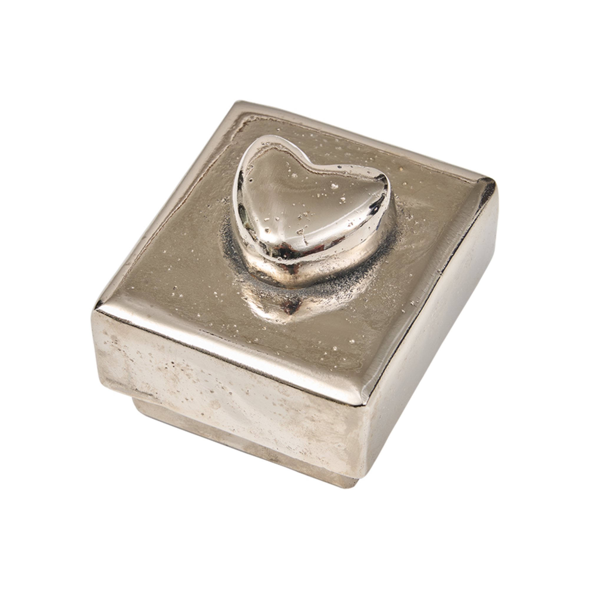 El Corazon Heart Box in Nickel