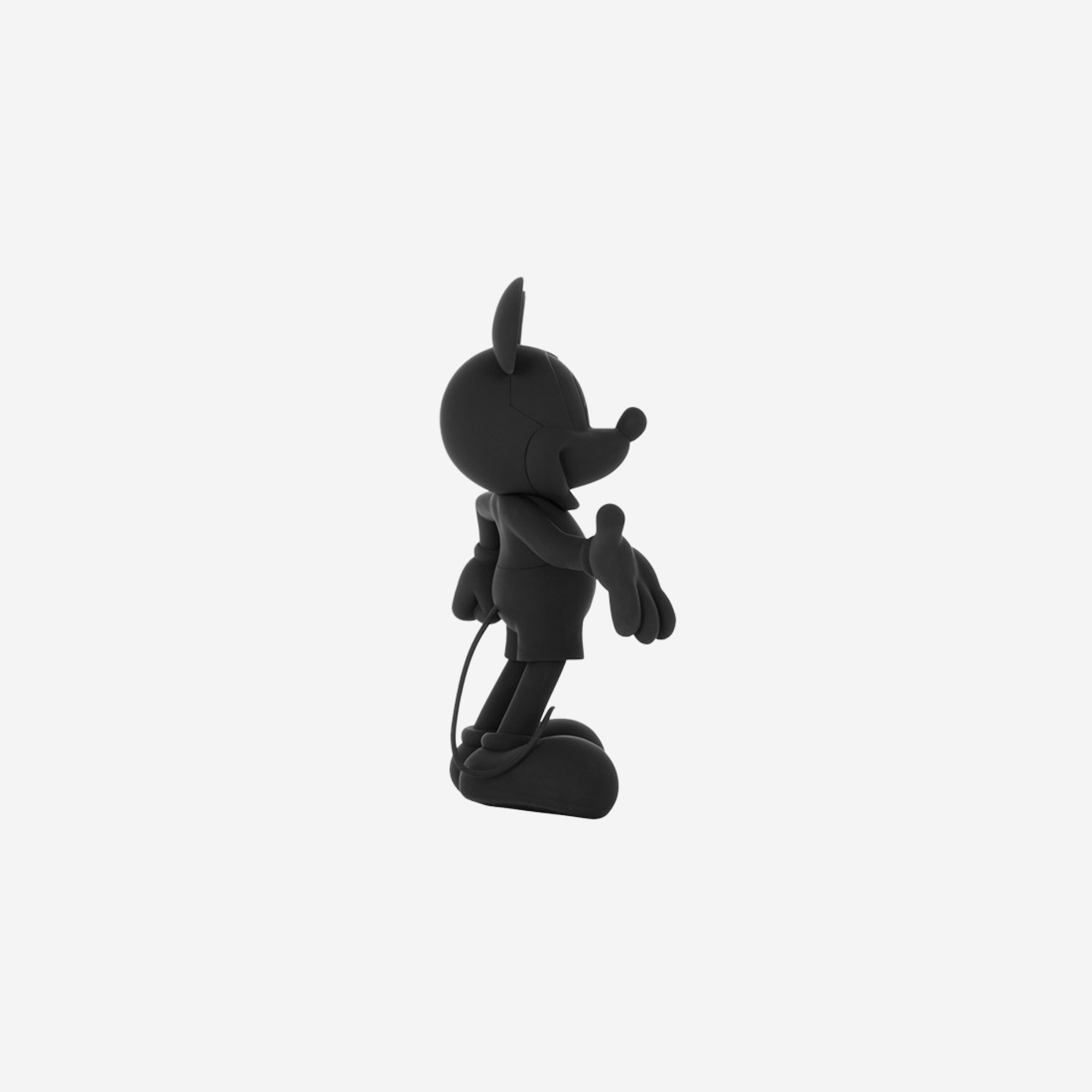 Mickey Mouse Welcome Sculpture in Matte Black - Small