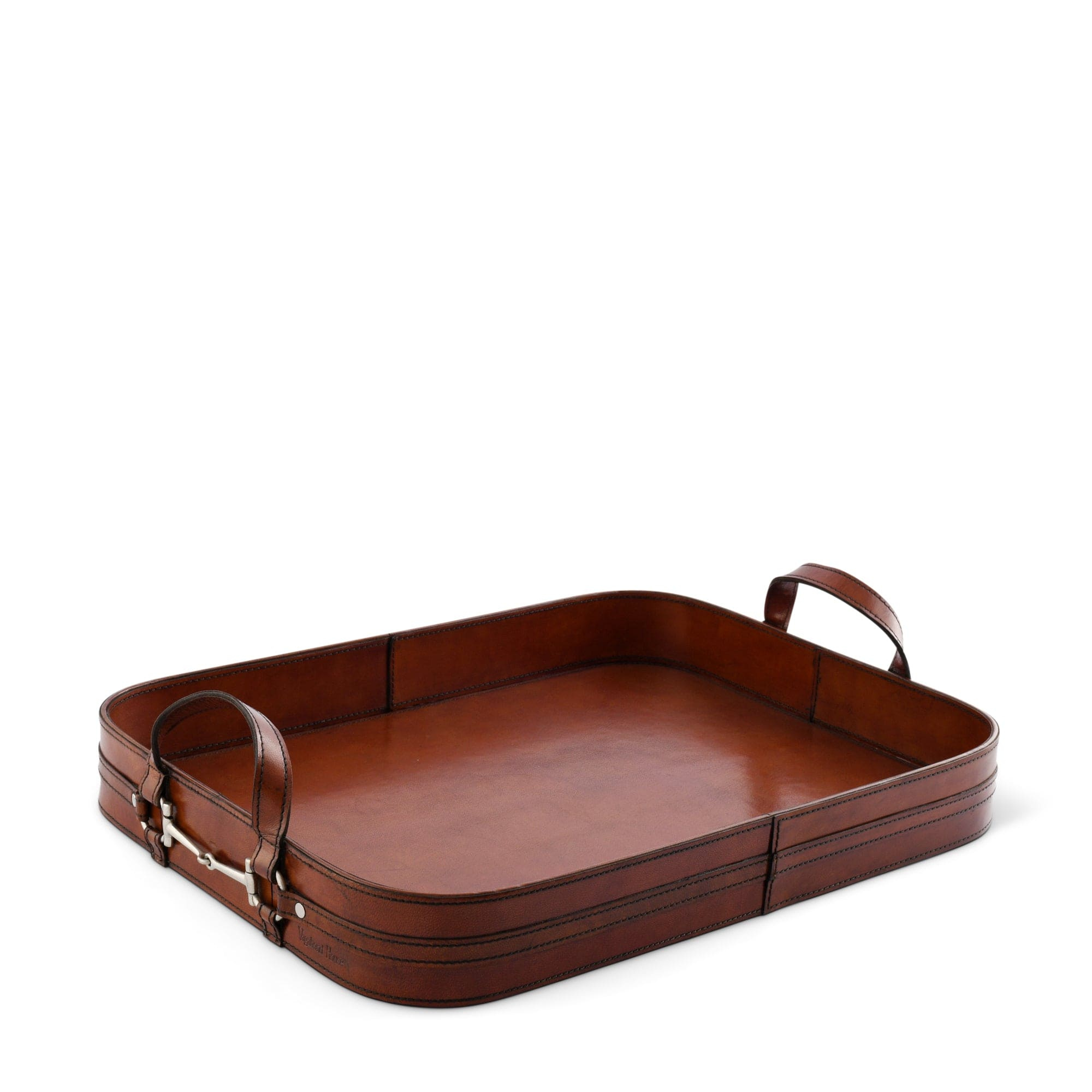 Equestrian Bit Leather Serving Tray