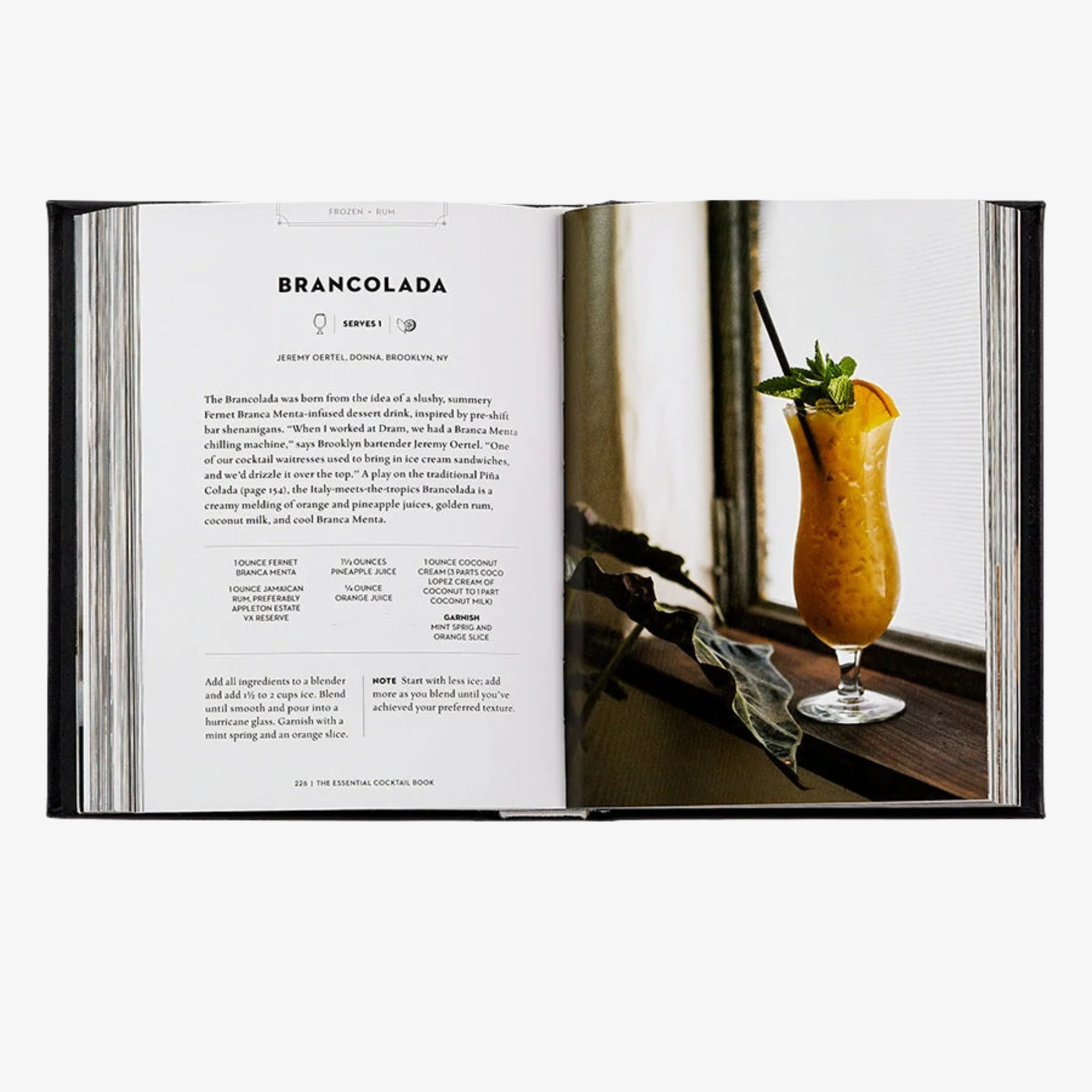 The Essential Cocktail Book Special Black Calfskin Leather Edition