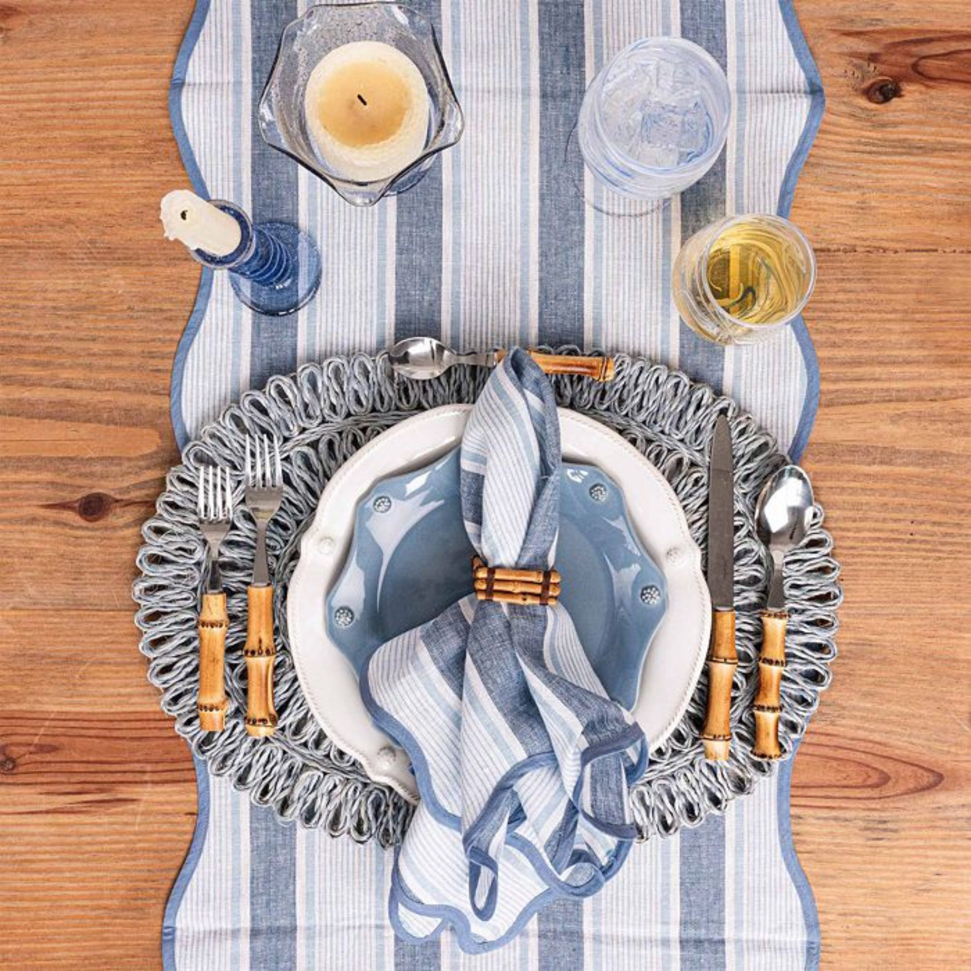 Cabana Stripe 18" x 90" Table Runner