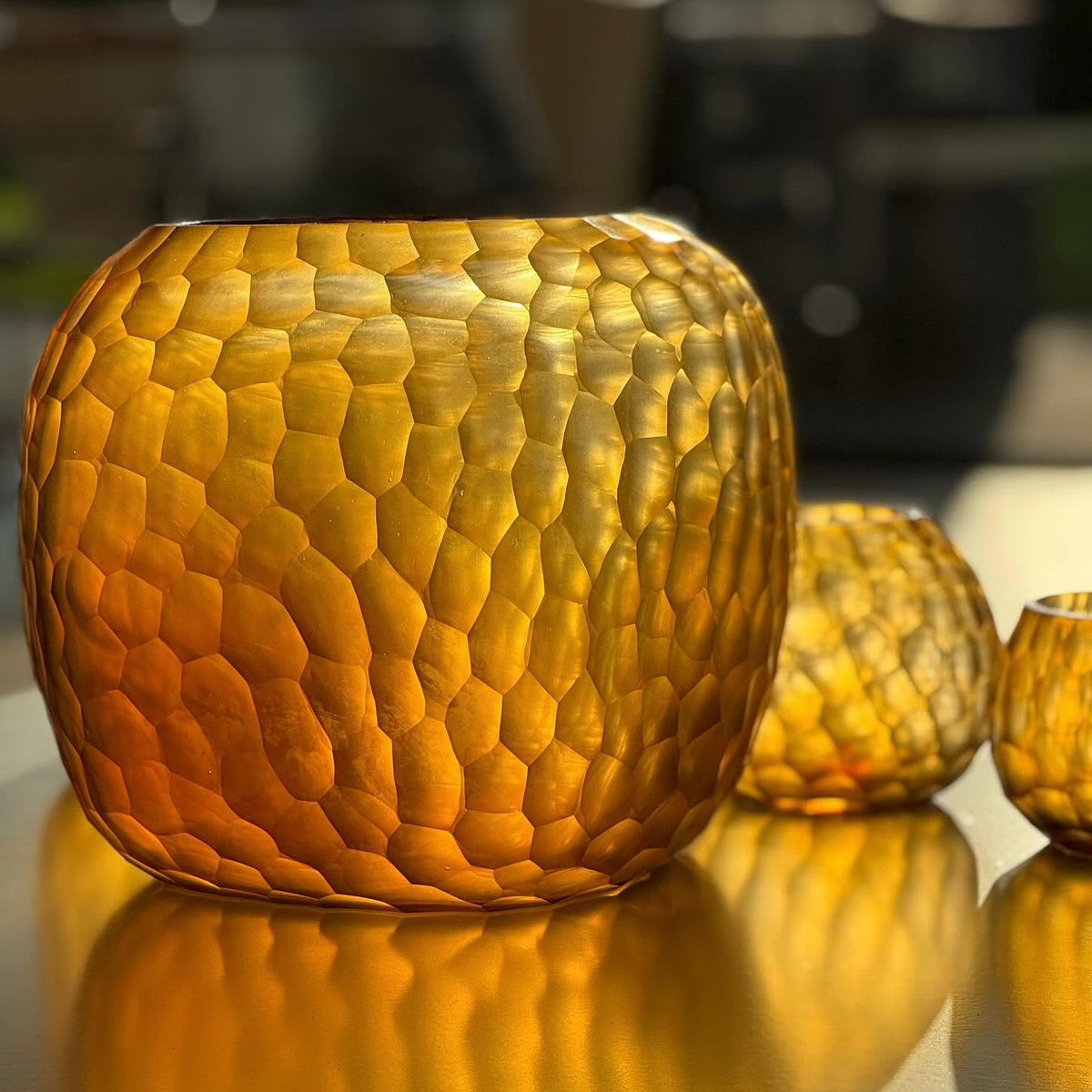 Somba Vase - Clear / Gold