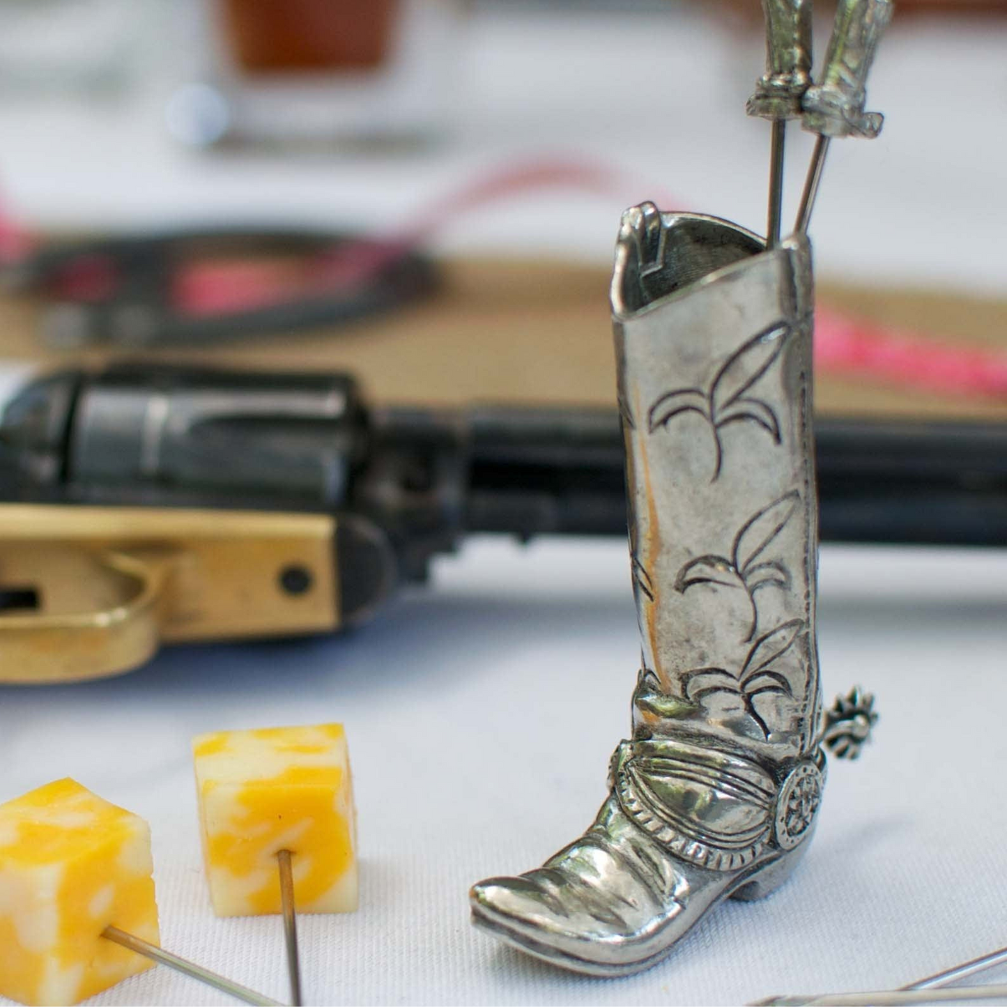 Western Boot Cheese Pick Set