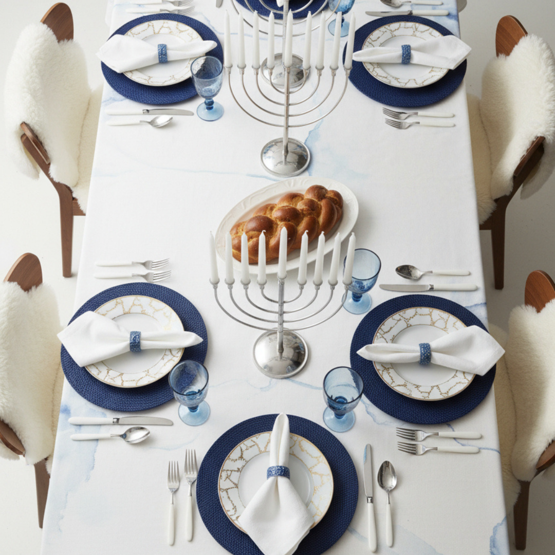 Judaique Silver-Plated Hanukkah Menorah