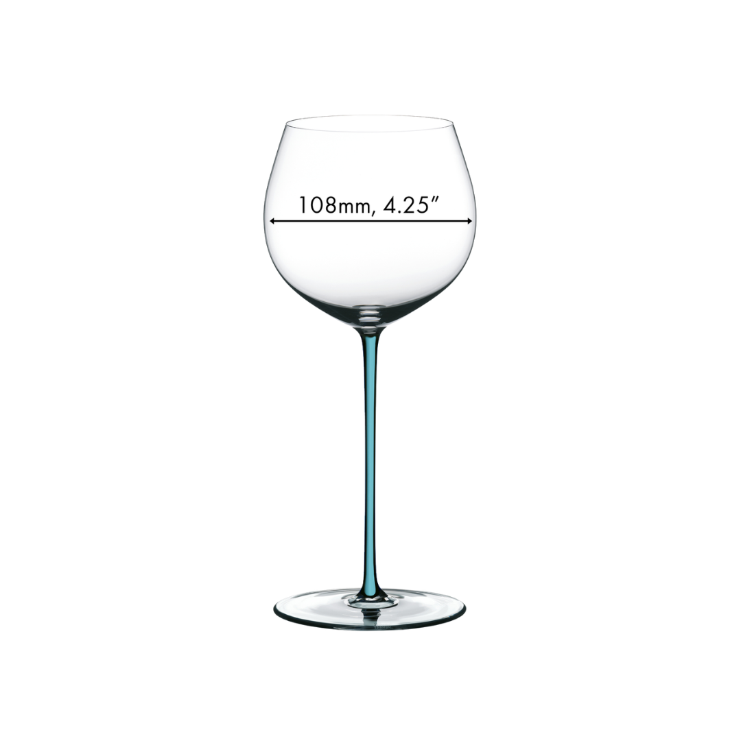 Fatto a Mano Oaked Chardonnay Wine Glass in Turquoise