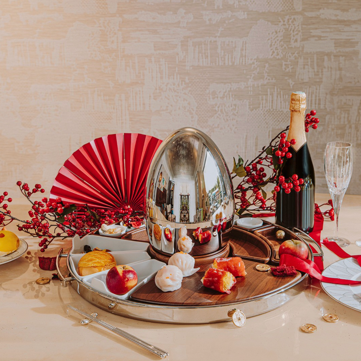 Mood Asia Silver Plated 24 Piece Flatware Set & Asia Tray | Maison
