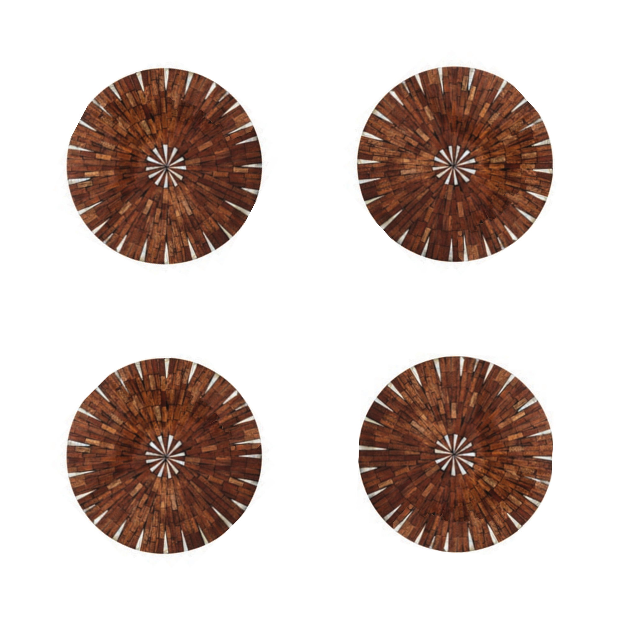 Halo Placemats in Brown & White - Set of 4
