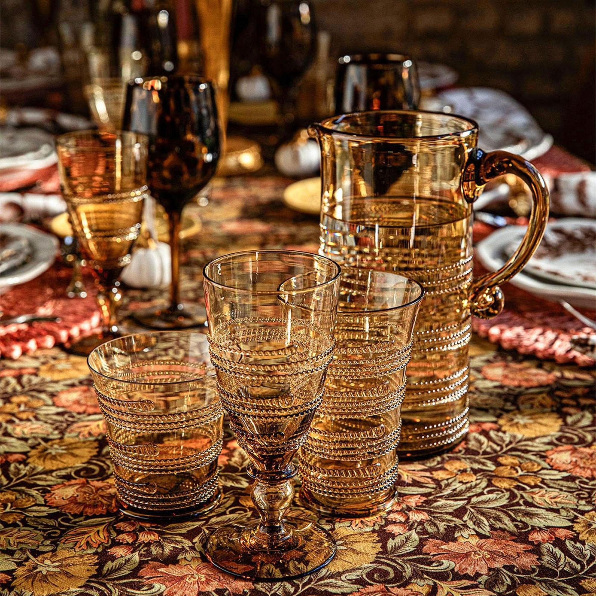 Ella Goblet Amber - Set of 4