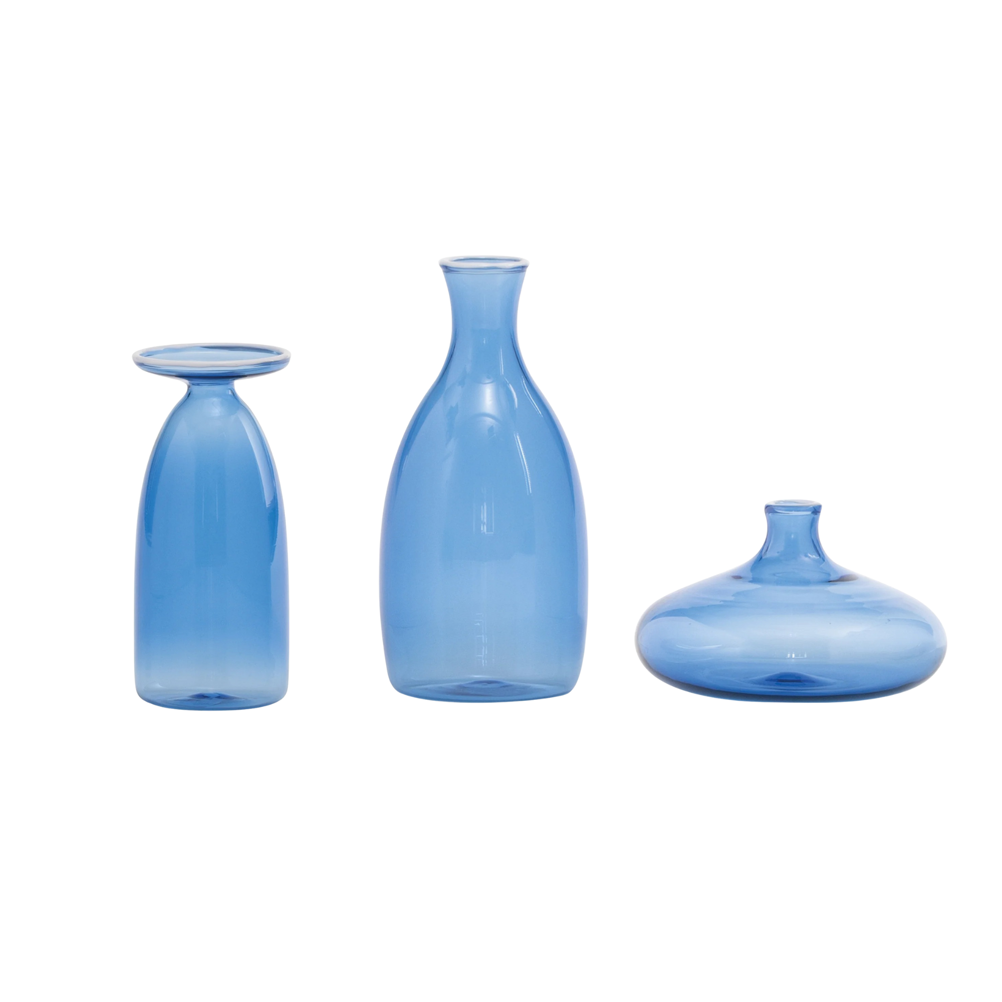 Un Fiore Vases Trio in Light Blue