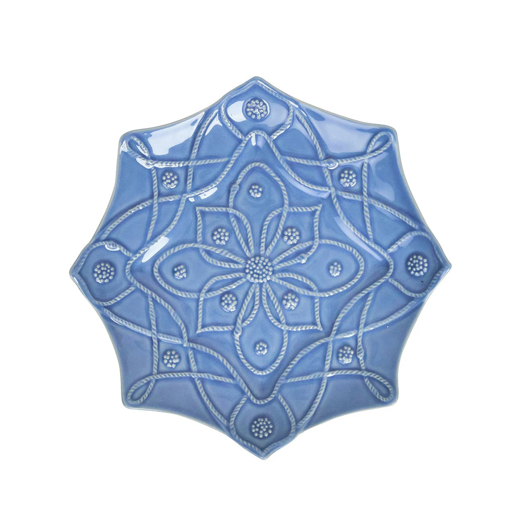 Jardins Du Monde Dessert/Salad Plate Assorted in Chambray - Set of 4