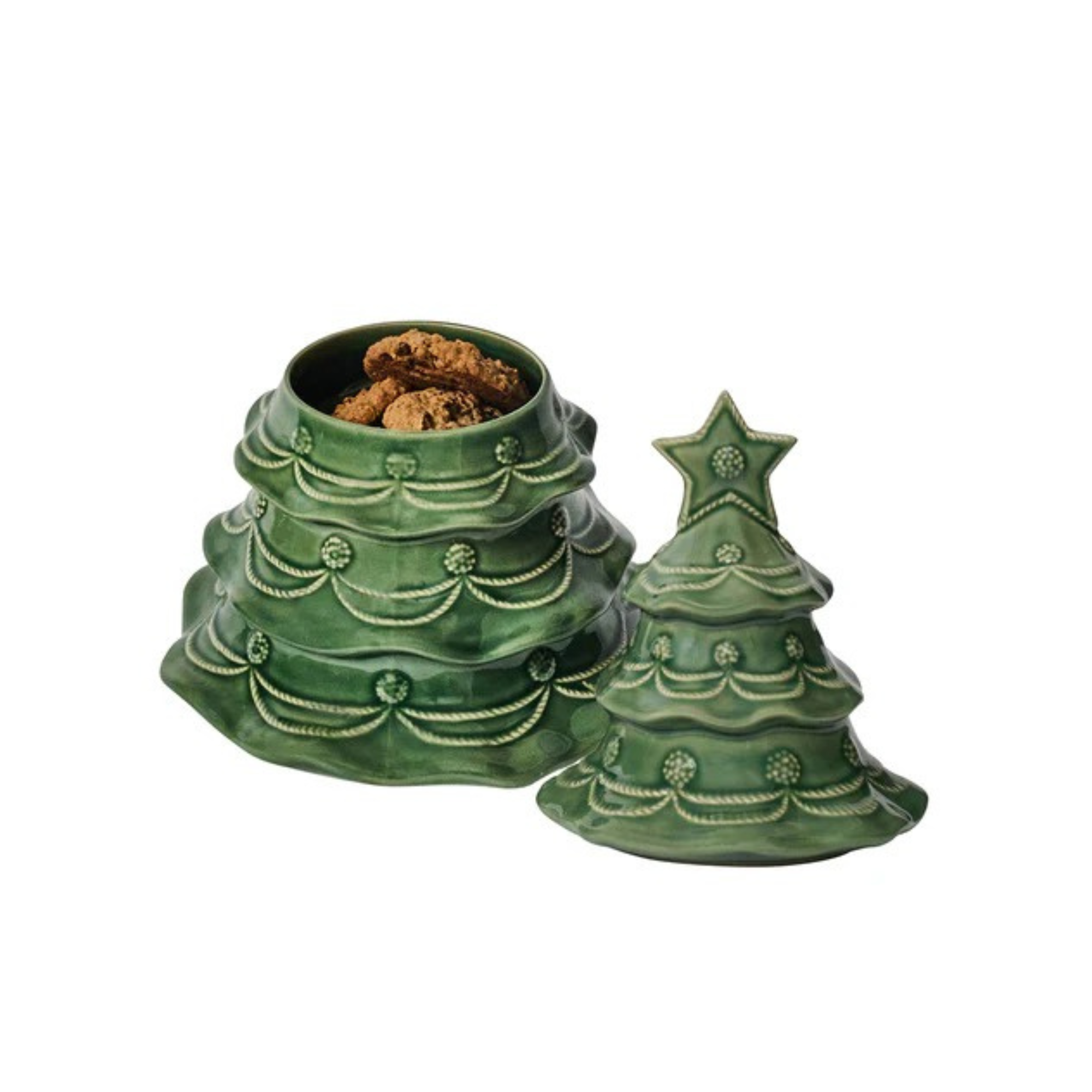 Berry & Thread Christmas Tree Cookie Jar - Basil