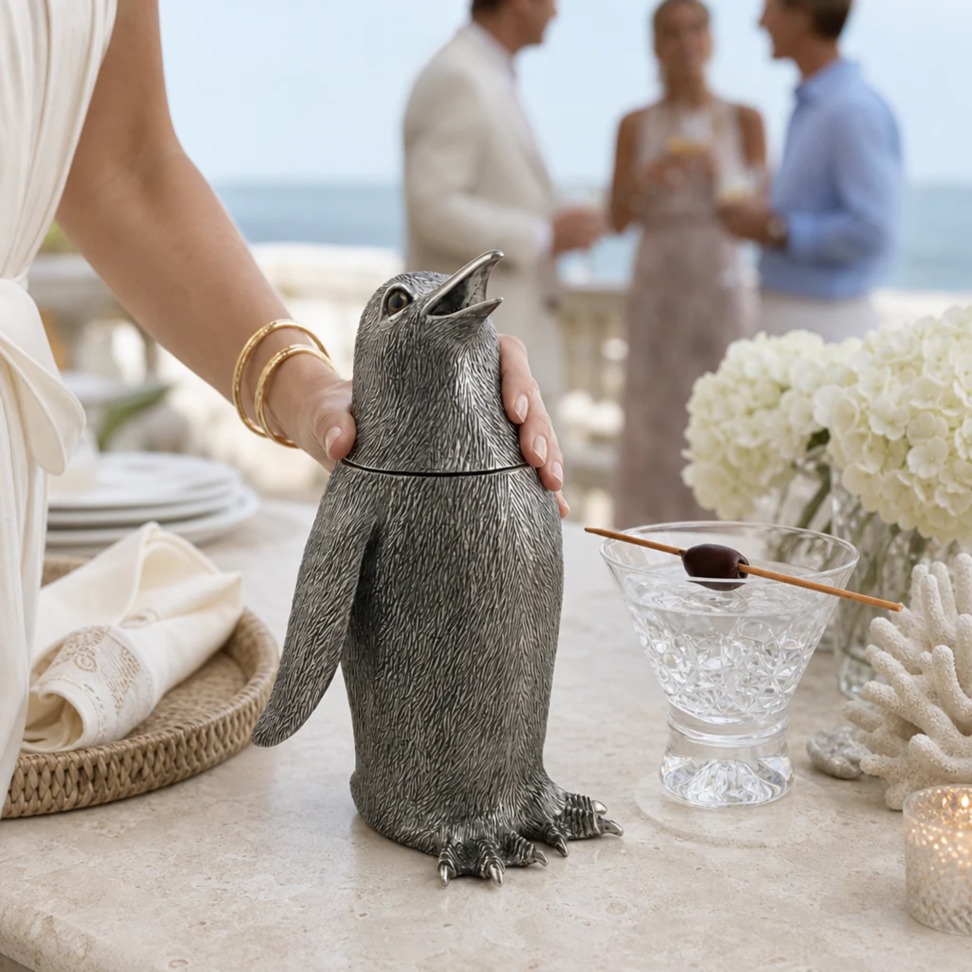 Pewter Penguin Cocktail Shaker
