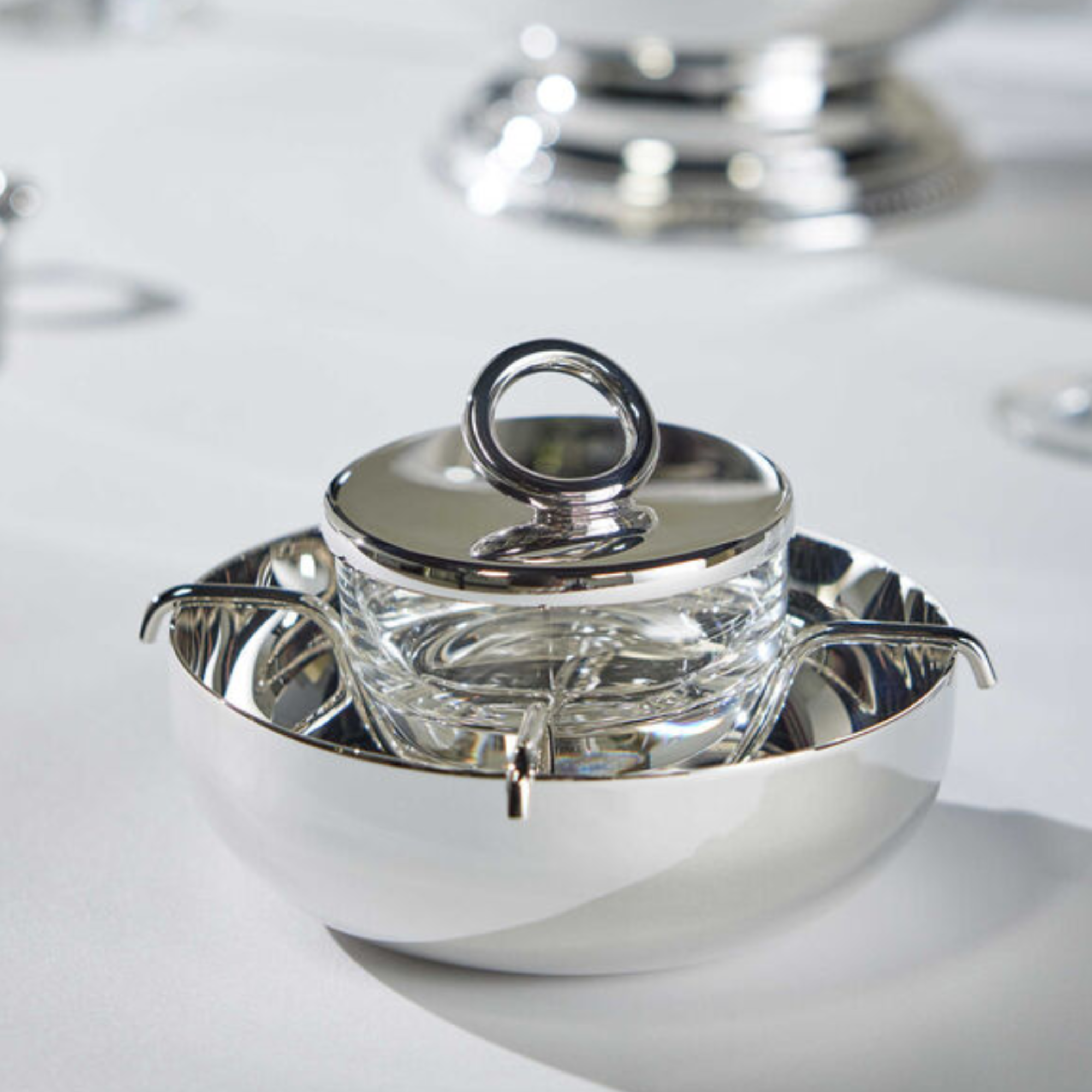 Vertigo Silver-Plated Caviar Serving Set