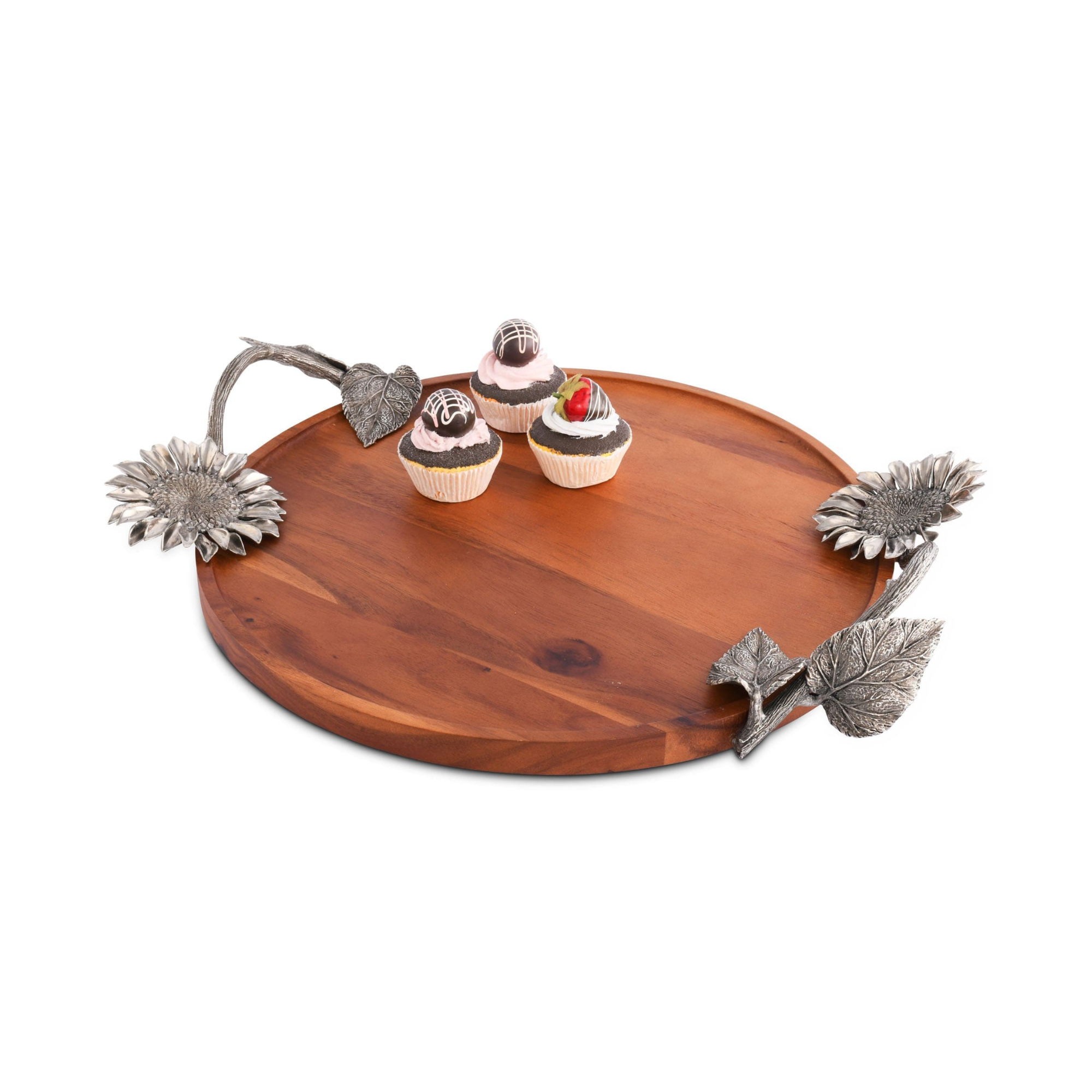 Sunflower Wood Serving Tray