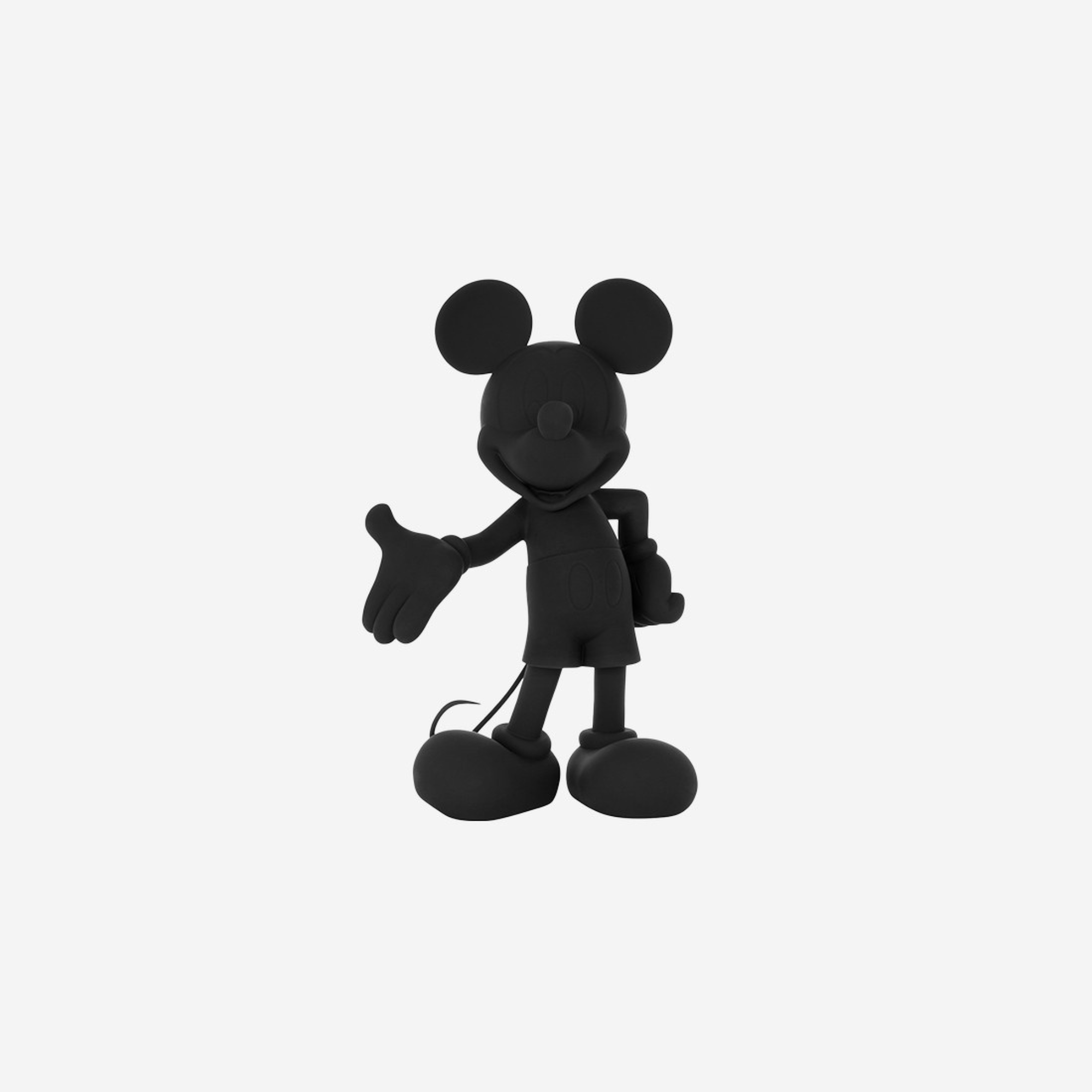 Mickey Mouse Welcome Sculpture in Matte Black - Small