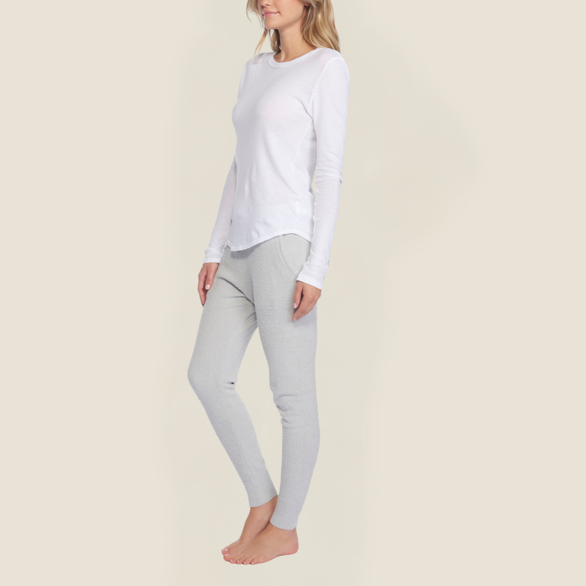 Malibu Collection Women's Loose Jersey Long Sleeve Tee