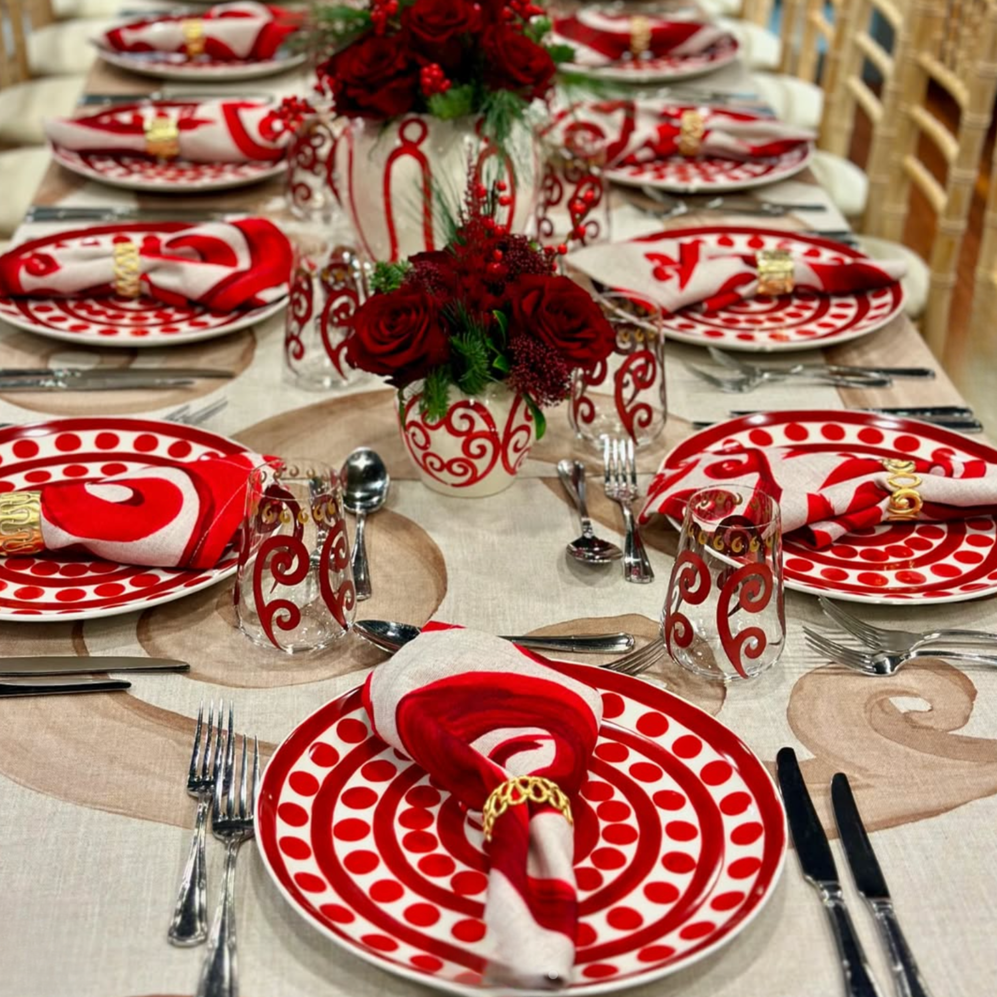 Symi Red Dinner Plate
