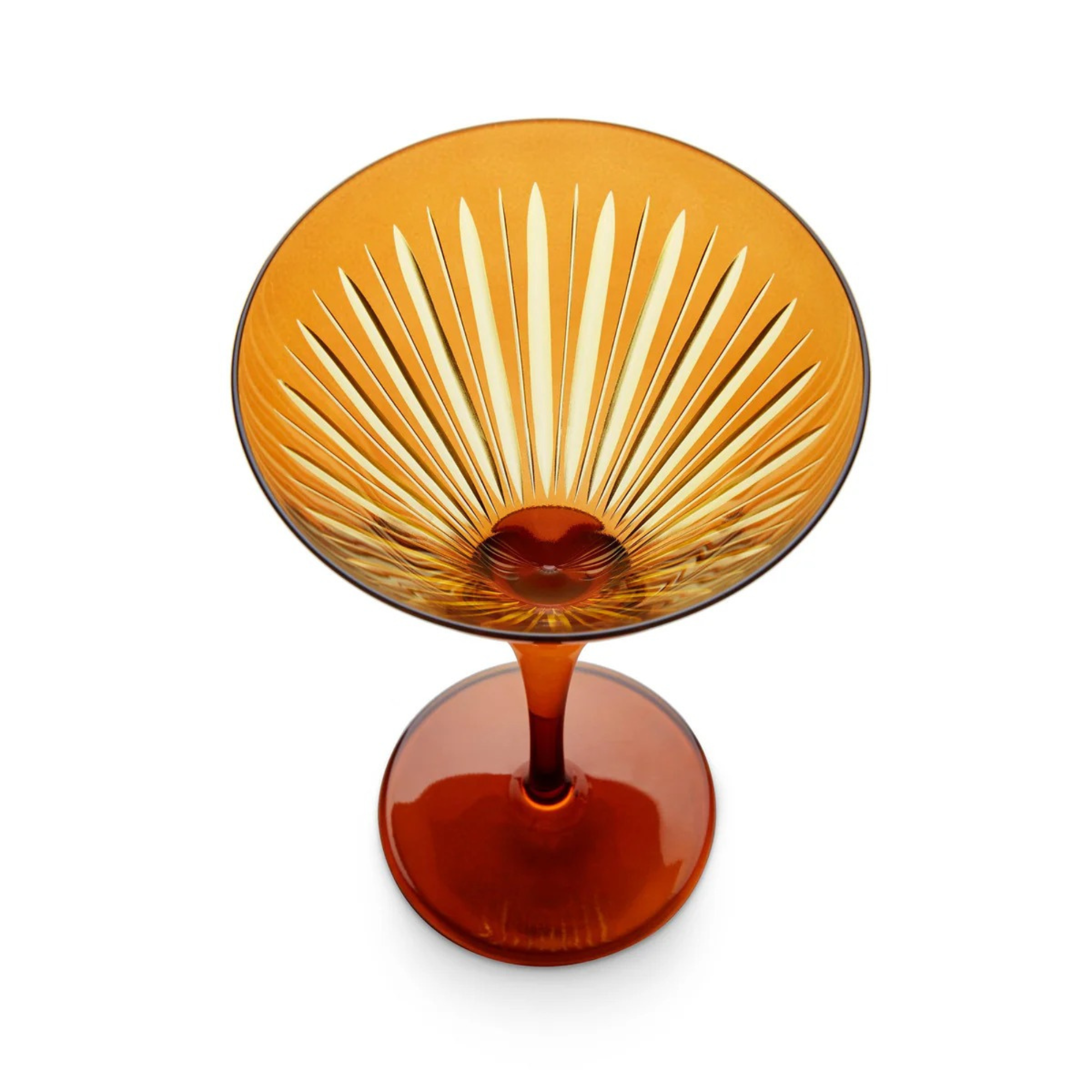 Prism Martini Glasses Amber - Set of 4