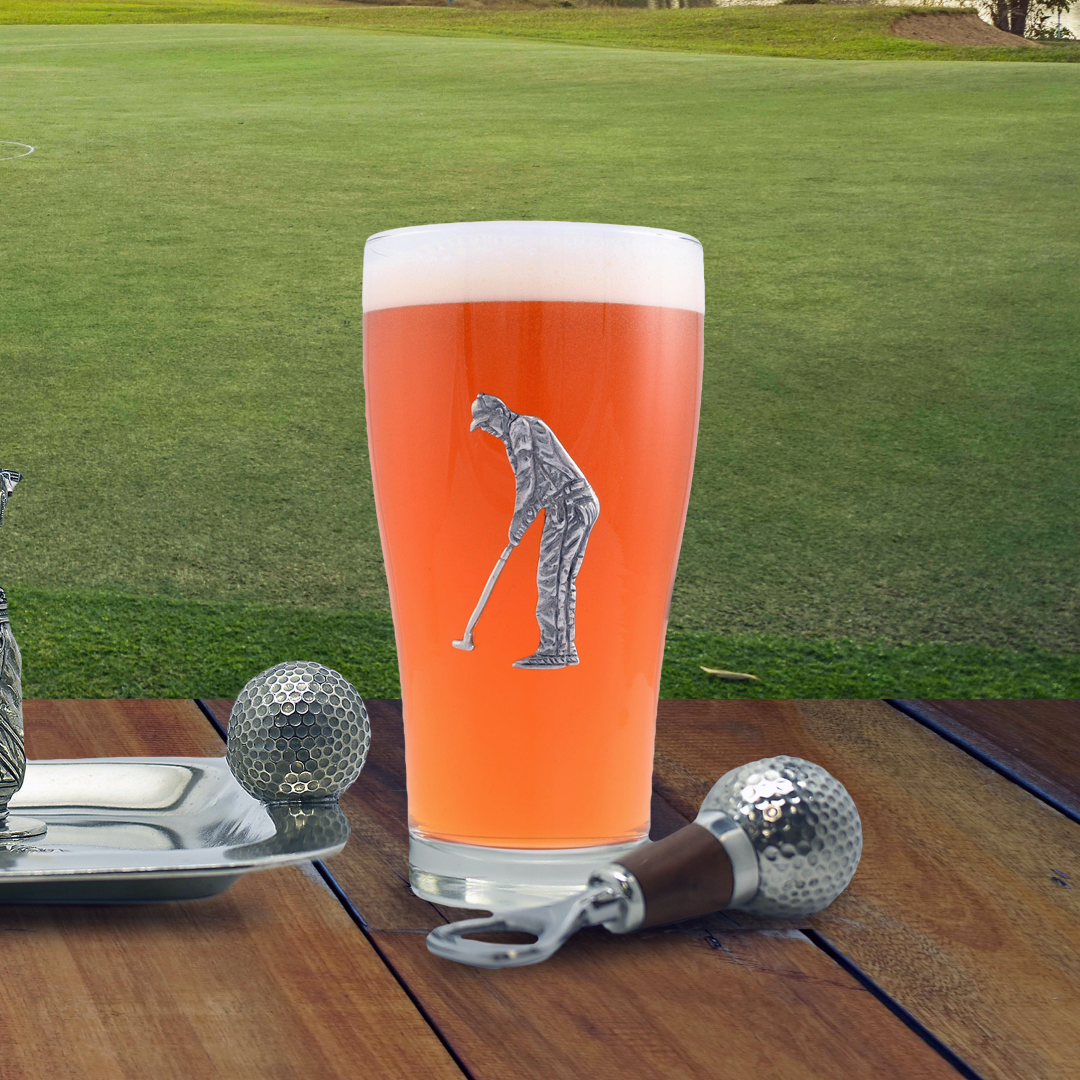 Golfer Beer Glass - Set of 4