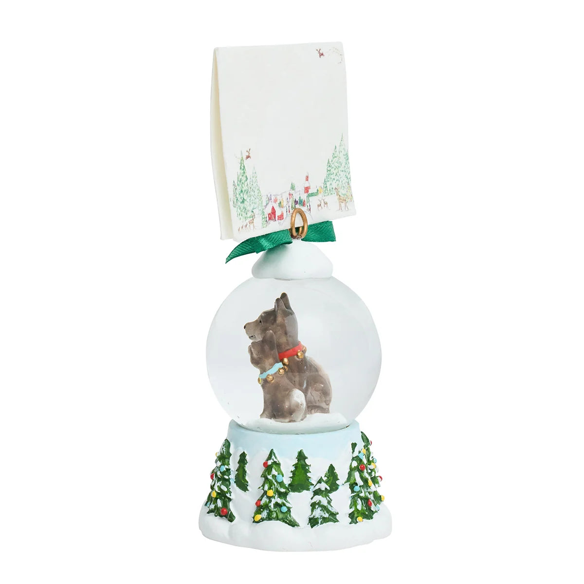 Berry & Thread North Pole Husky Snow Globe Place Card Holder - Set of 2
