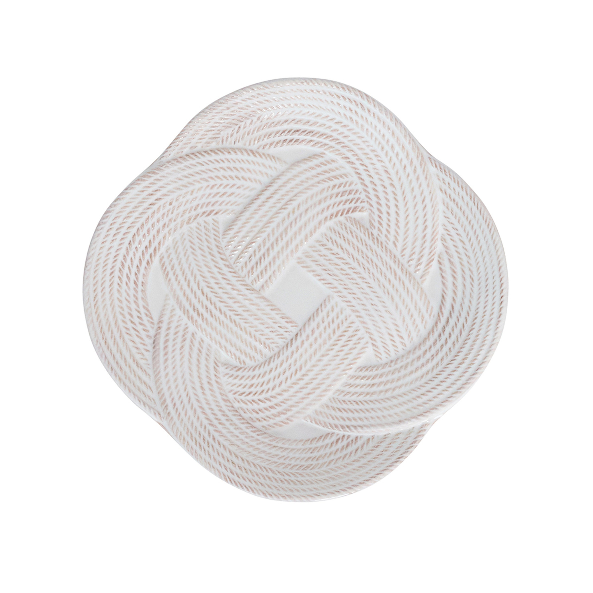 Le Panier Mystic Knot Whitewash Dessert/Salad Plate - Set of 4